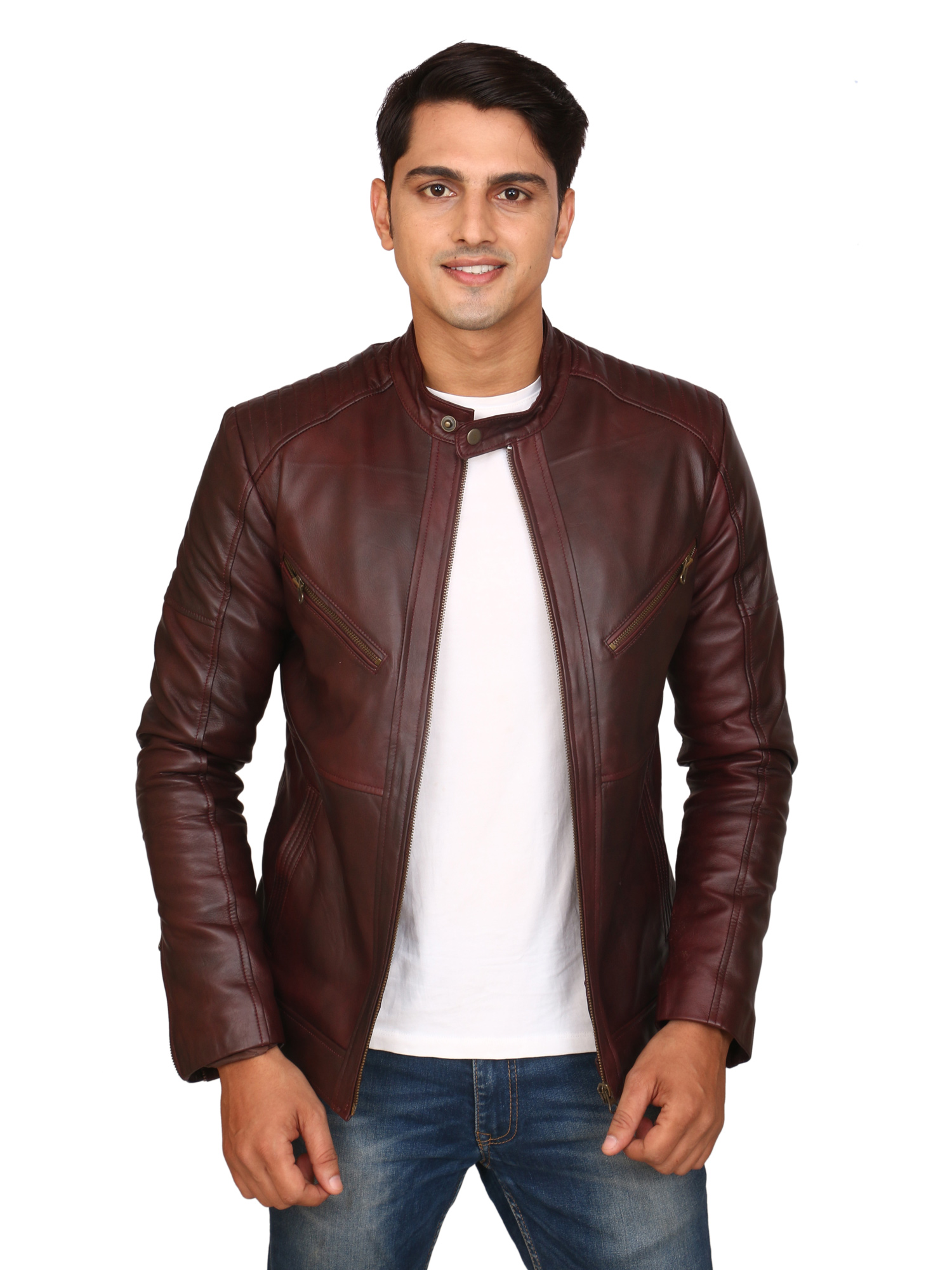 Buy C Comfort Mens Leather Jacket EJ88 Online @ ₹8559 from ShopClues