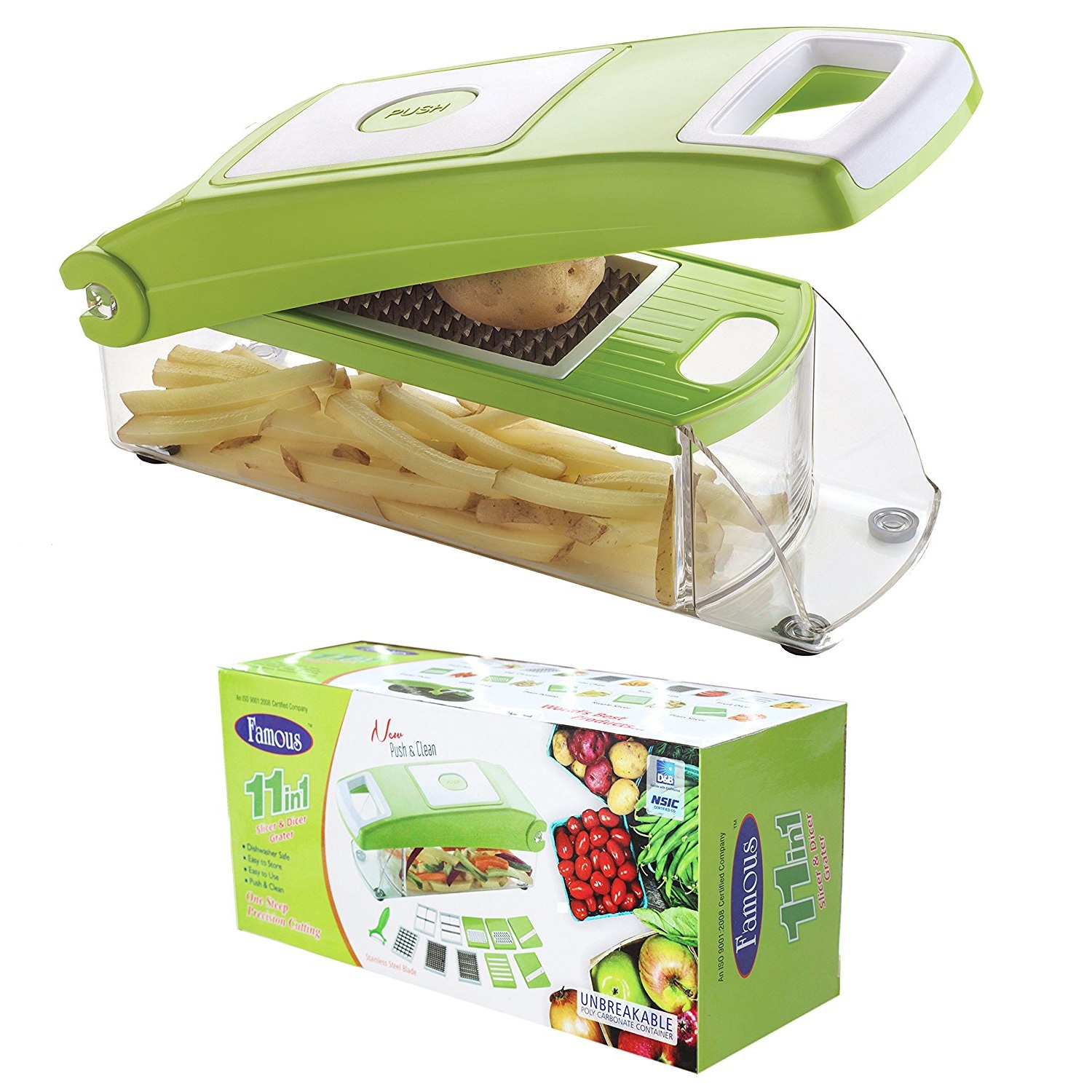Buy 11 in 1 Famous Multi Chopper Vegetable Cutter Fruit Slicer Peeler Dicer Online ₹649 from