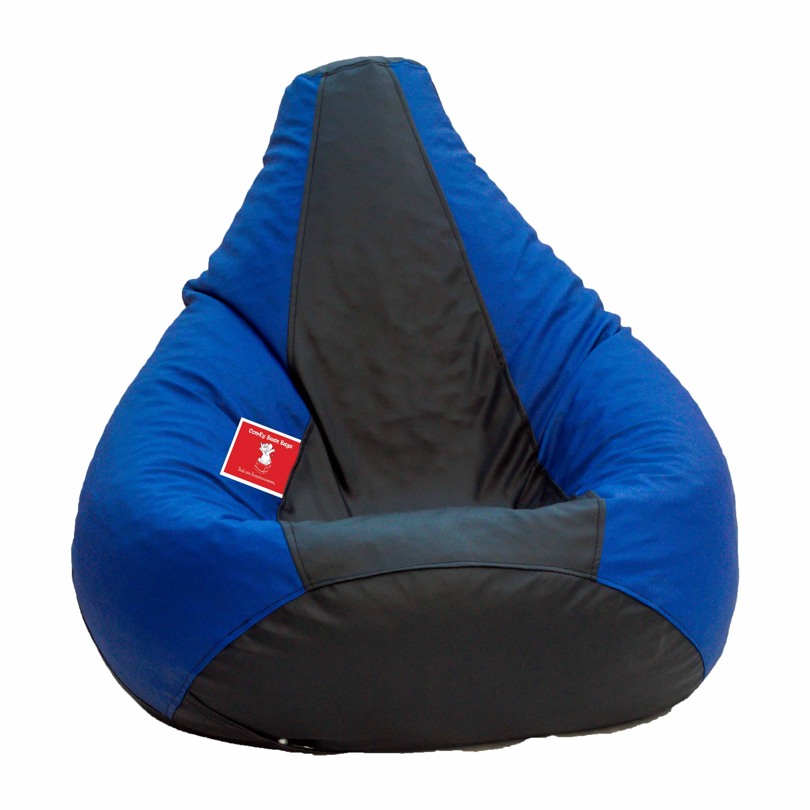 Buy Comfy Bean Bag Black Blue L Size Without Fillers Cover Only Online ₹509 From Shopclues