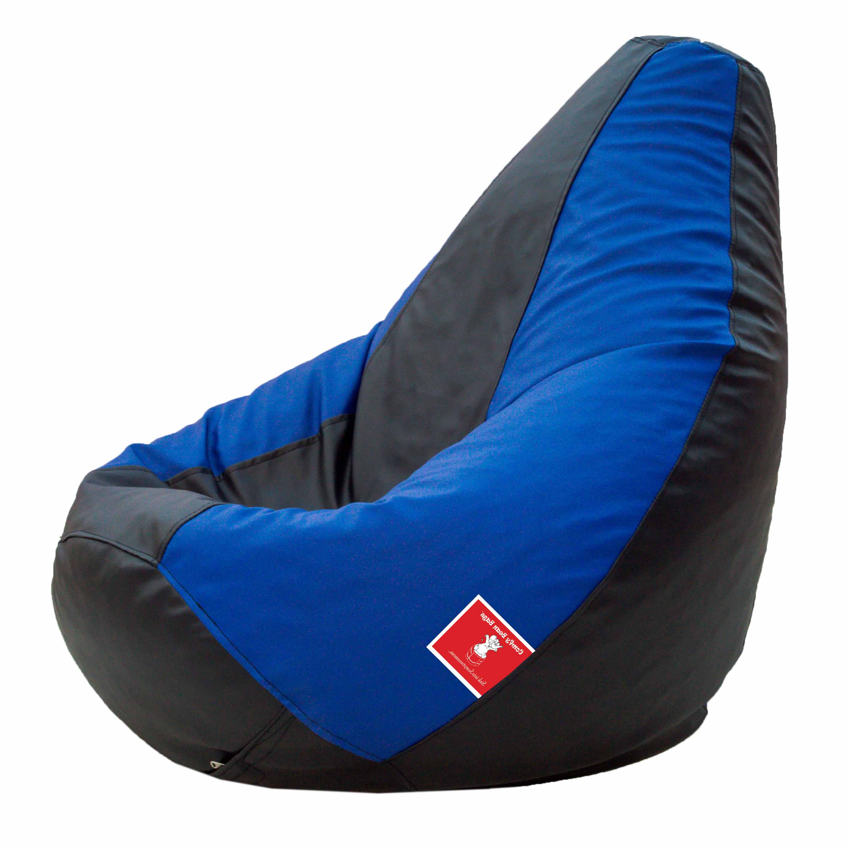 Buy Comfy Bean Bag Black Blue L Size Without Fillers Cover Only Online ₹509 From Shopclues