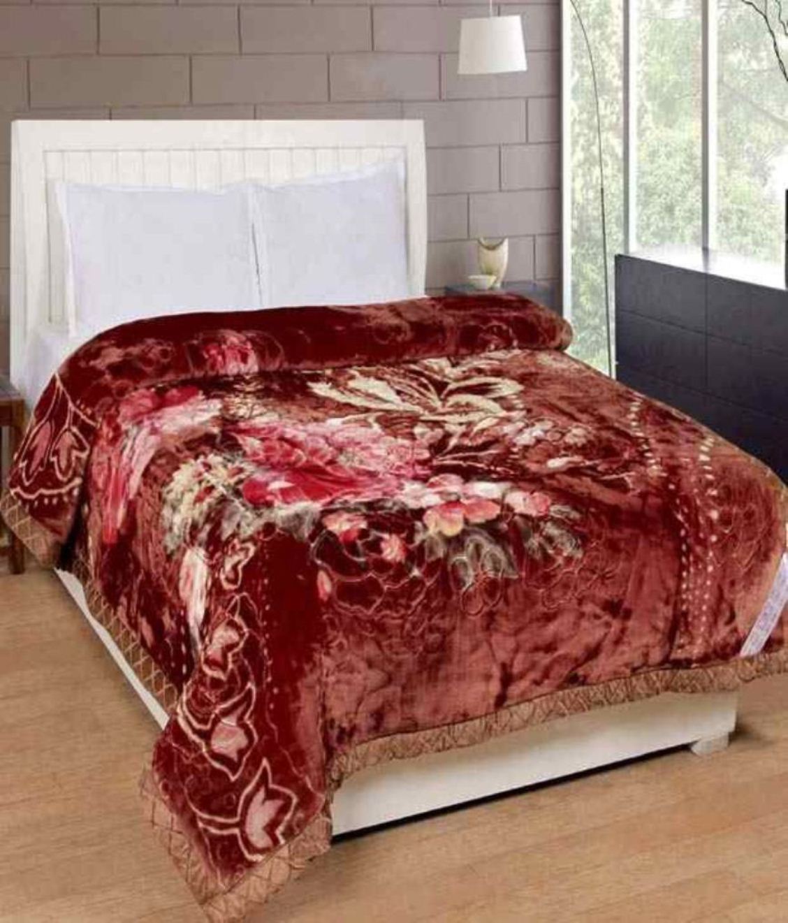 Buy shopping store Winter Soft Double Bed Mink Floral Blanket