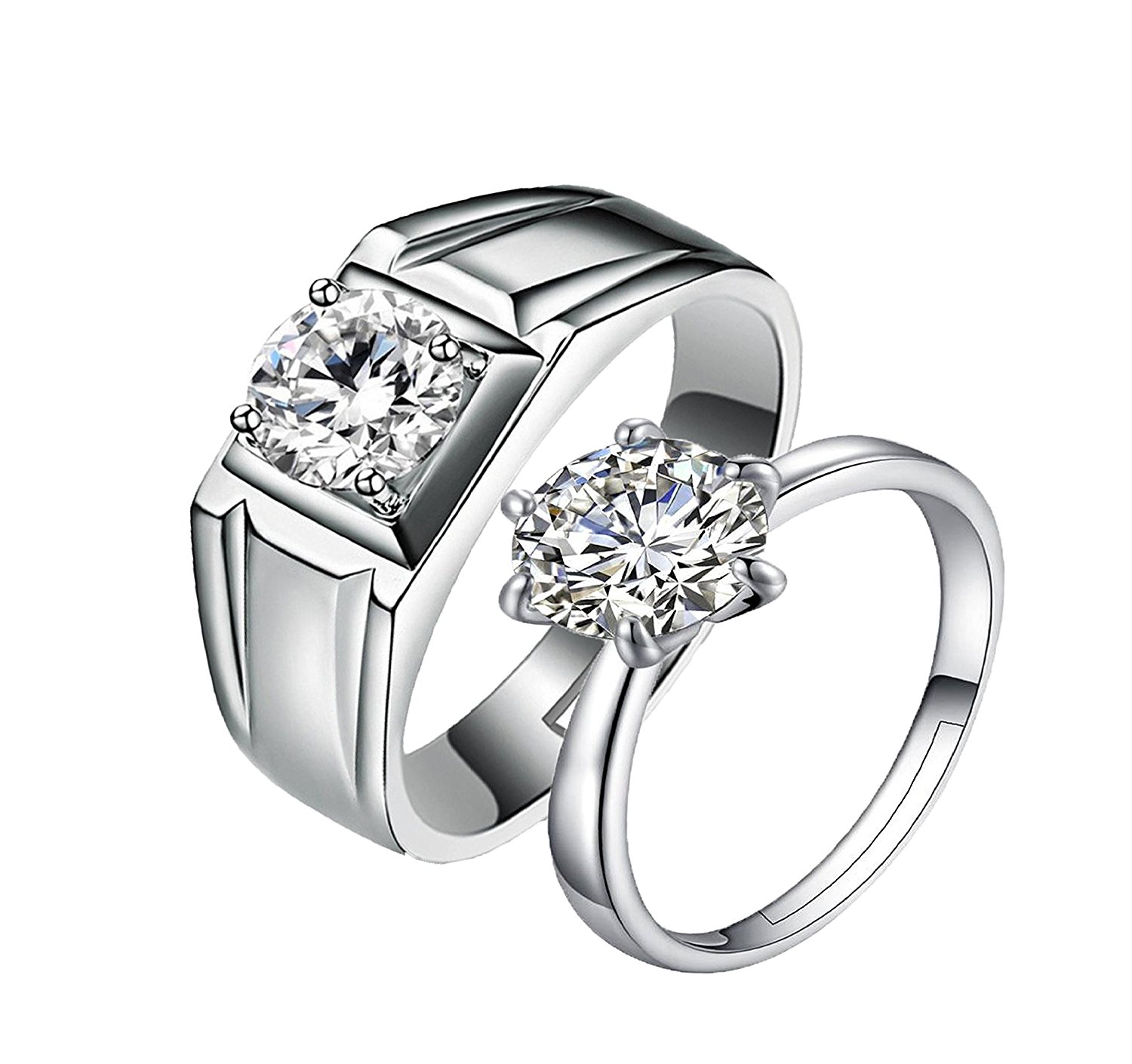 Adjustable couple rings online Clearance