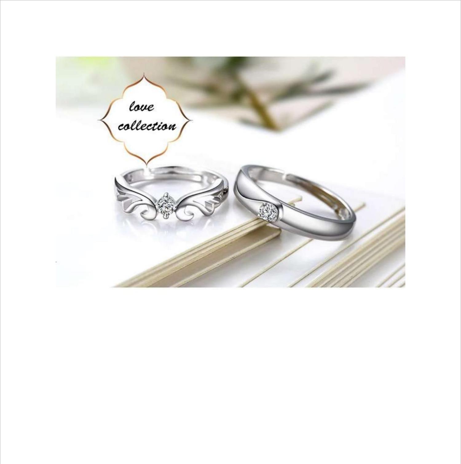 Buy Exclusive Sterling Silver Titanium Elements Couple Rings By Stylish ...