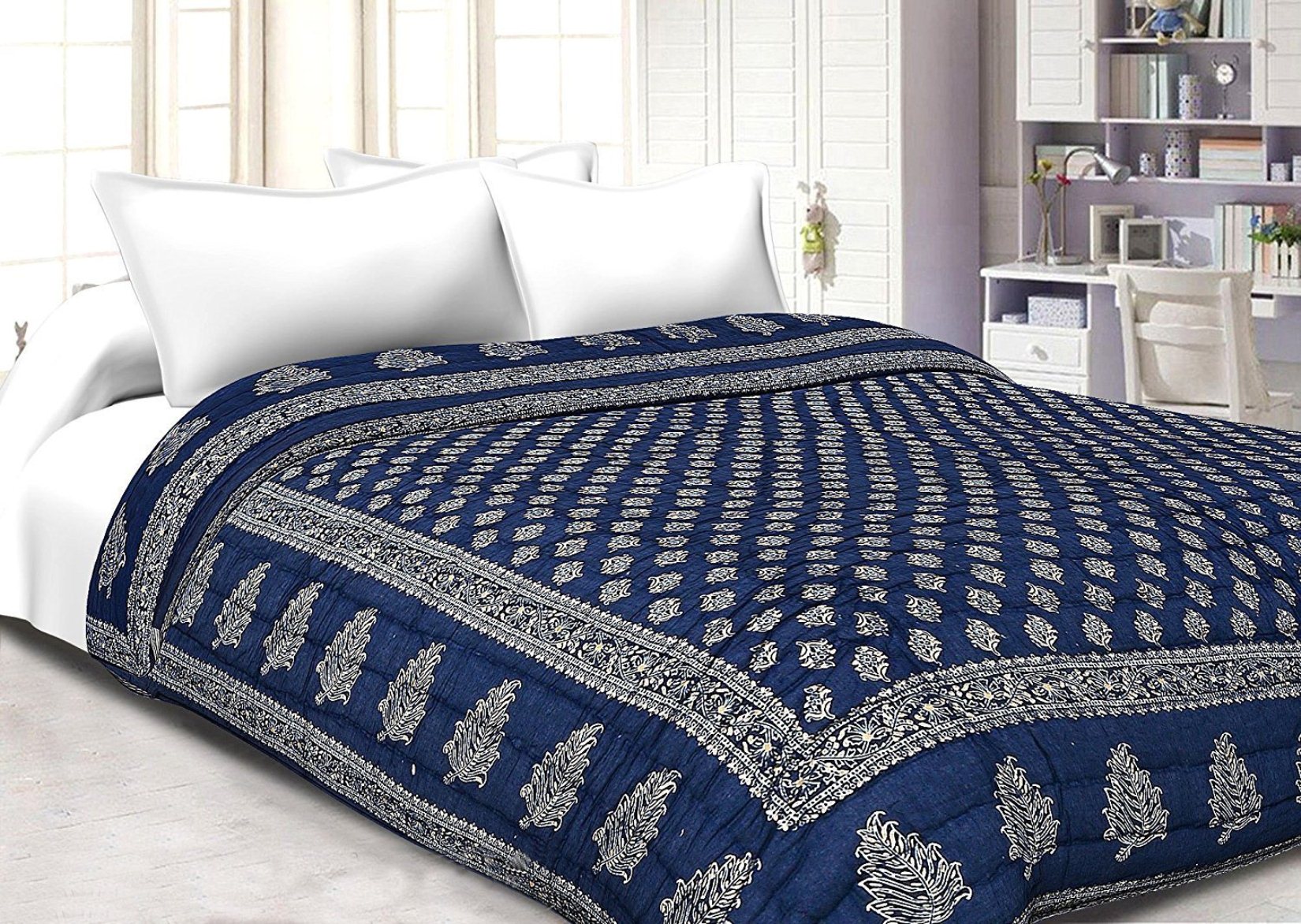 Buy Earth ro system Double Bed Size Jaipuri Pure Cotton Quilt Razai