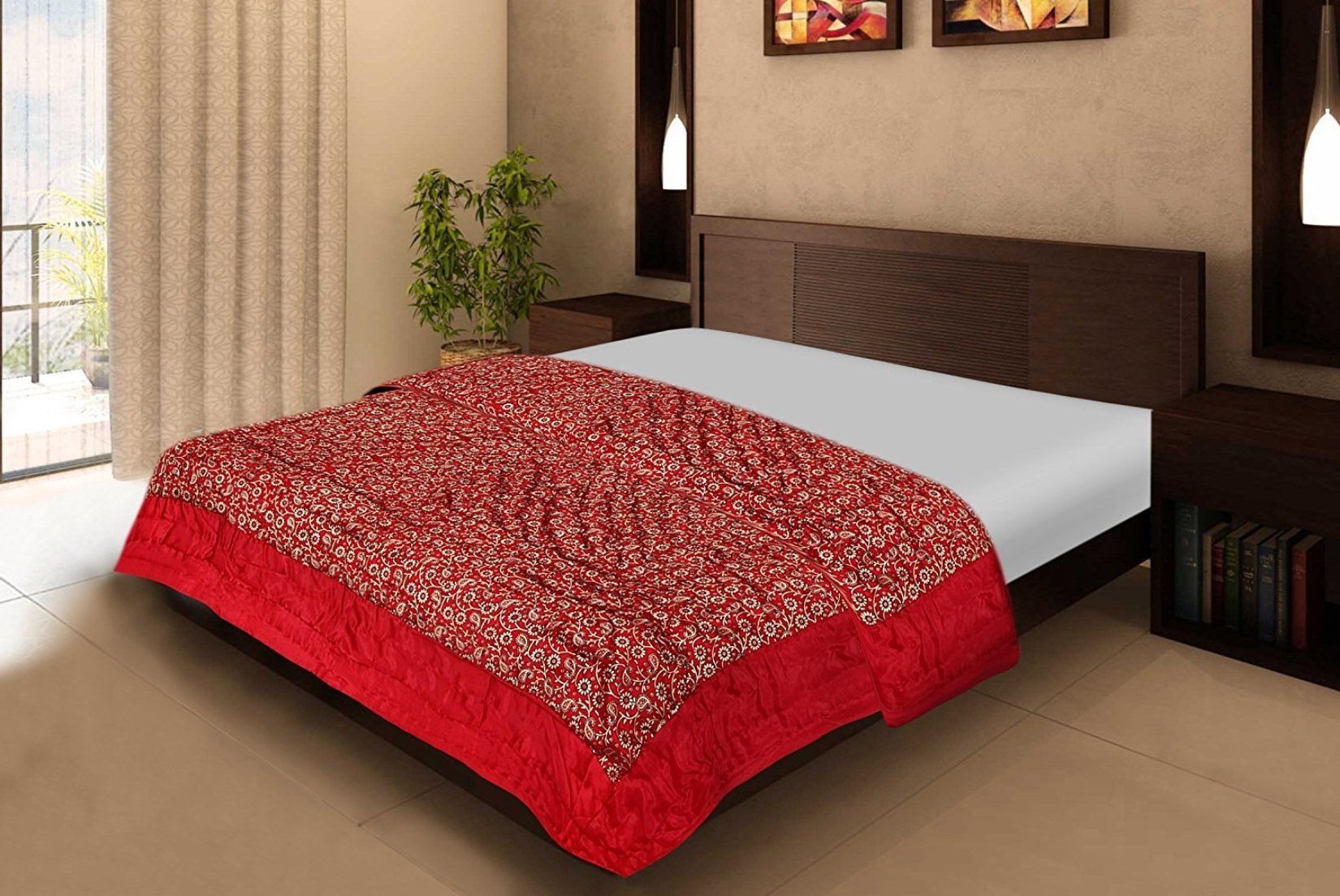 Buy Earth ro system Double Bed Size Jaipuri Pure Cotton Soft and Light