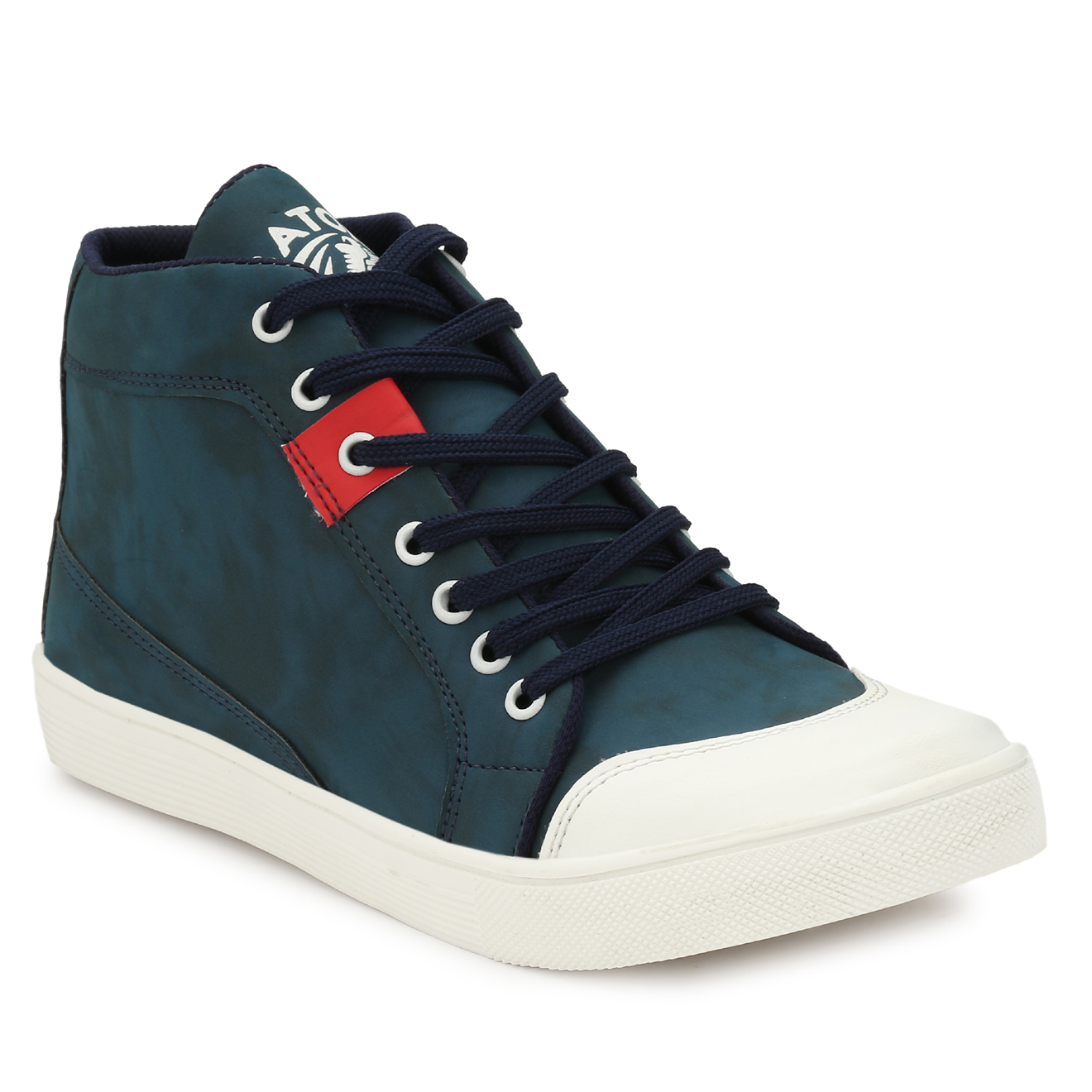 Buy Baton Men's Blue & White Lace-up Sneakers Online @ ₹499 from ShopClues