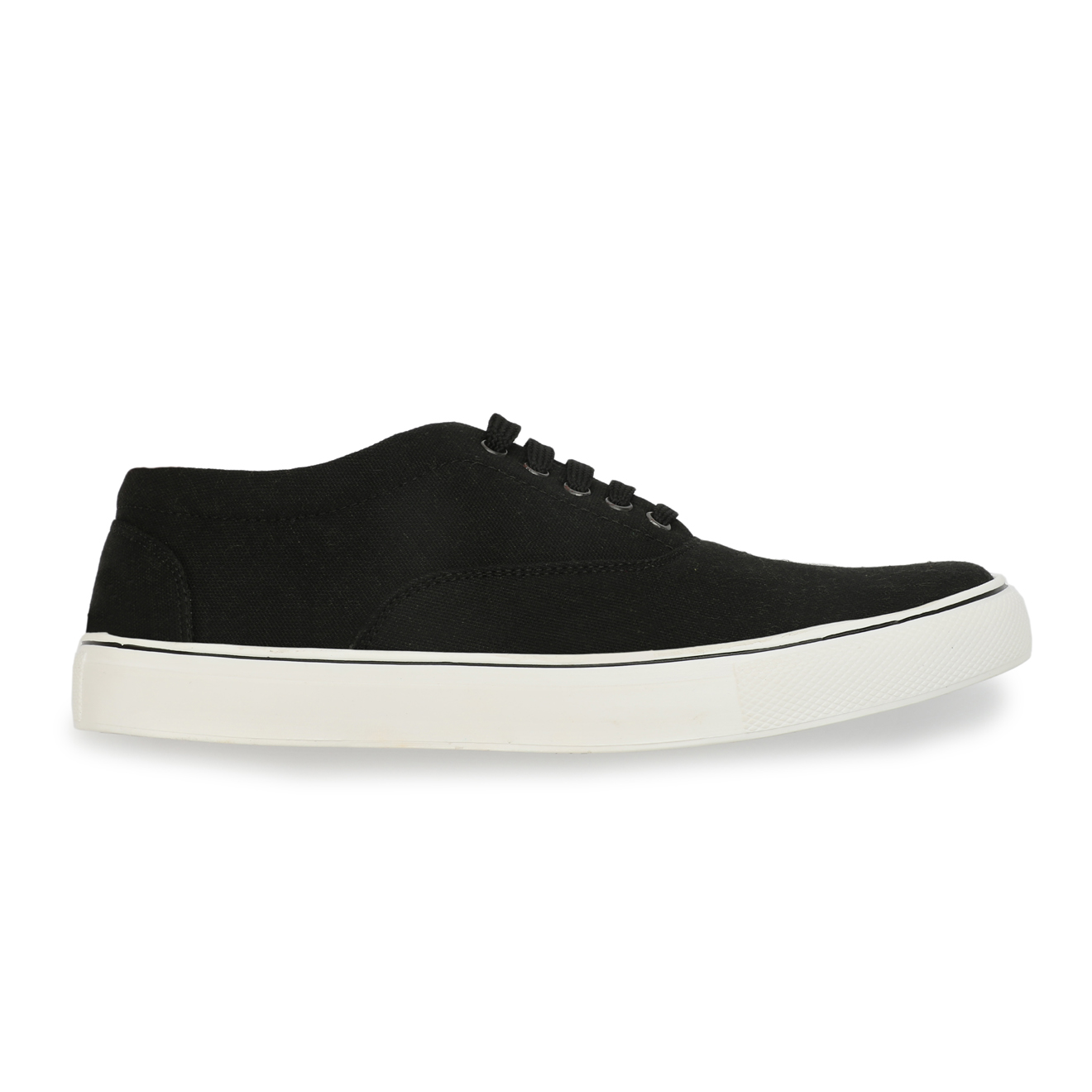Buy Men's Black & White Lace-up Sneakers Online @ ₹499 from ShopClues