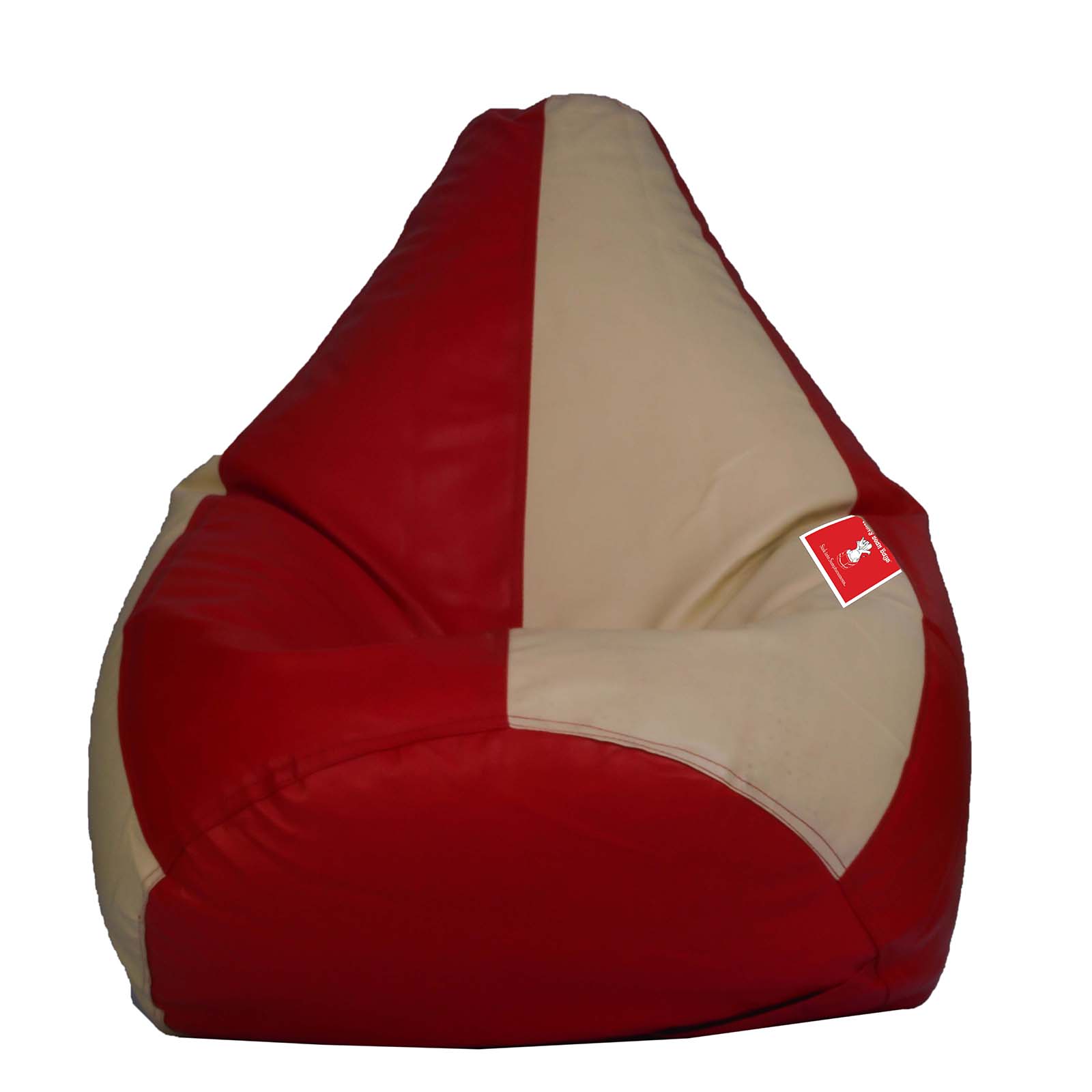 Buy Comfy Bean Bag Cream Red L Size Without Fillers Cover Only Online ₹999 From Shopclues