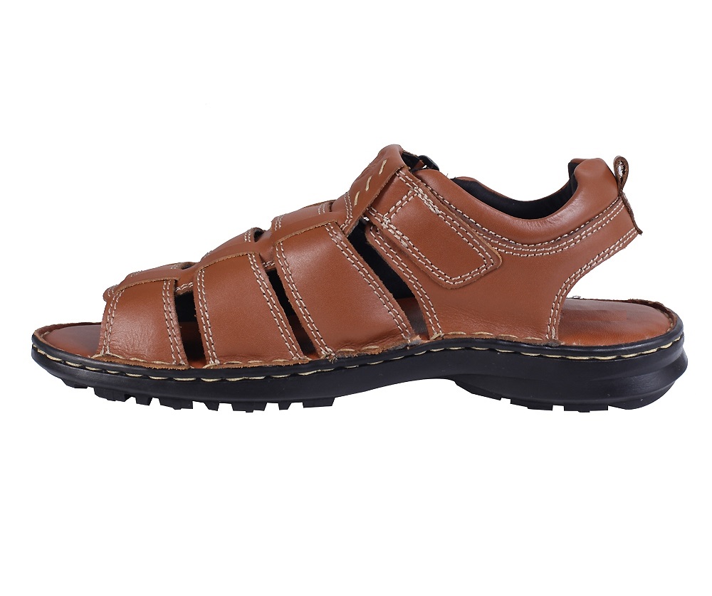 tan velcro sandals