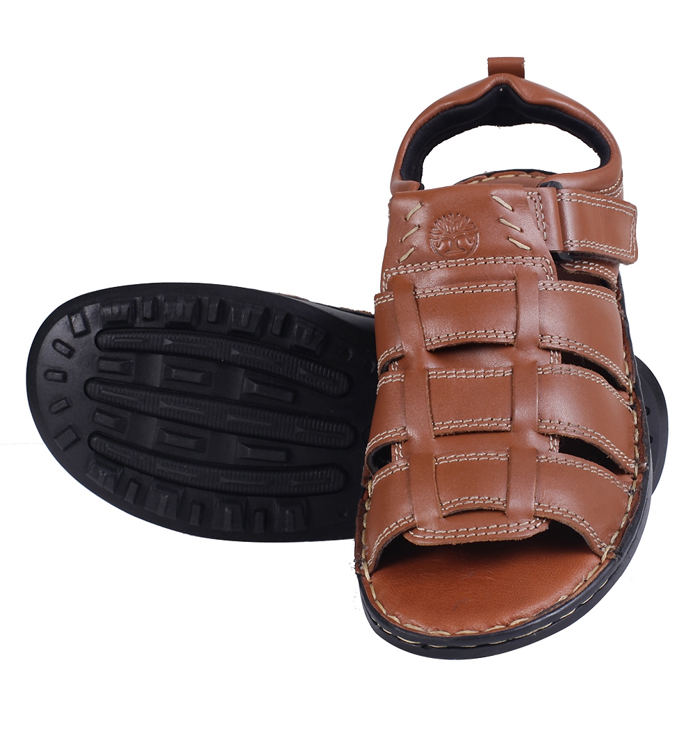 tan velcro sandals
