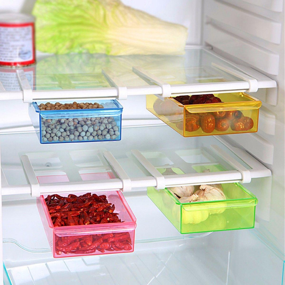 Buy Xtore 2pcs Fridge organizer drawer kitchen drawer Extra space ...