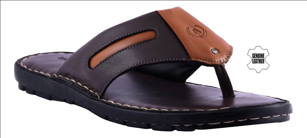 Buy MyWalk Mens Leather Brown Open Casual Slipper Online @ ₹797 from ...