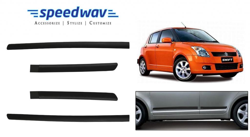 Shop Speedwav Car Original Side Beading Matt BLACK Maruti Swift Old