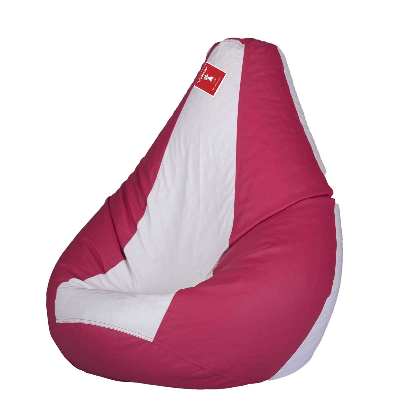 Buy Comfy Bean Bag Pink White L Size Without Fillers Cover Only Online ₹519 From Shopclues