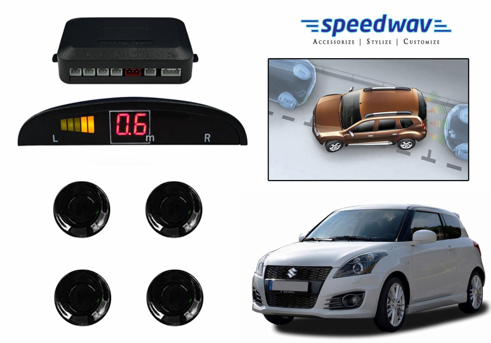 Buy Speedwav Reverse Car Parking Sensor LED Display BLACK Maruti