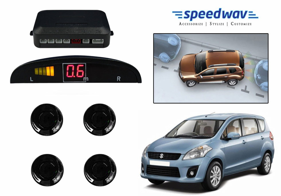 Shop Speedwav Reverse Car Parking Sensor LED Display BLACK - Maruti