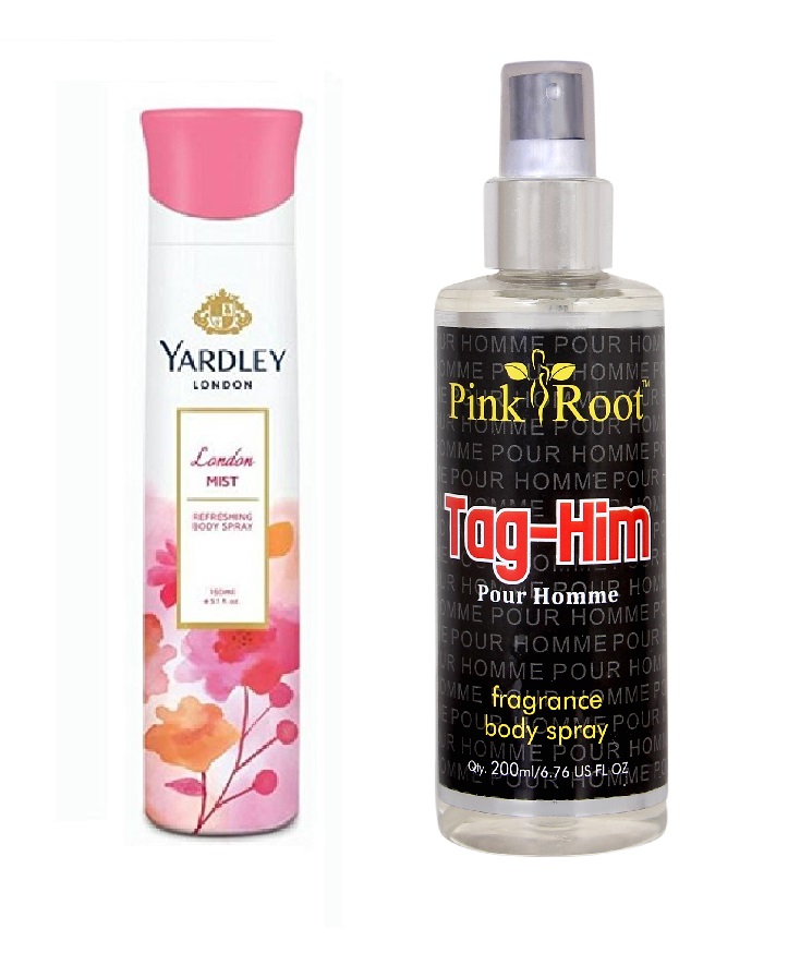 Buy Yardley London Mist Refreshing Body Spray 150ml and Pink Root Tag ...