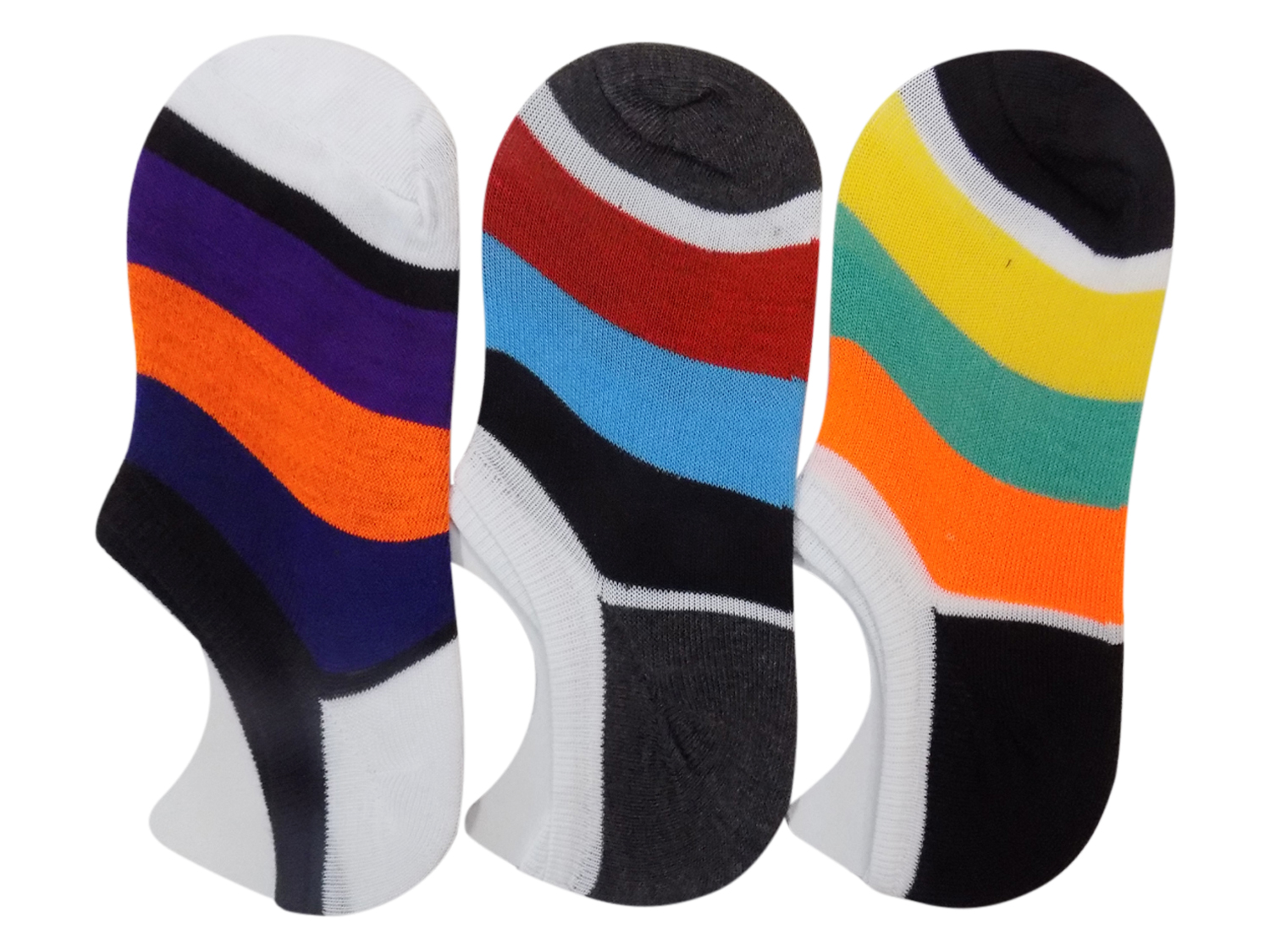 Buy Mens Loafer Socks Multicoloured Pack of 3 Pair Online @ ₹229 from ...