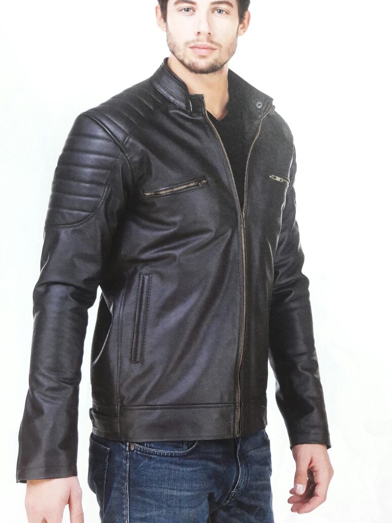 Buy Demind pu leather jacket Online @ ₹1799 from ShopClues