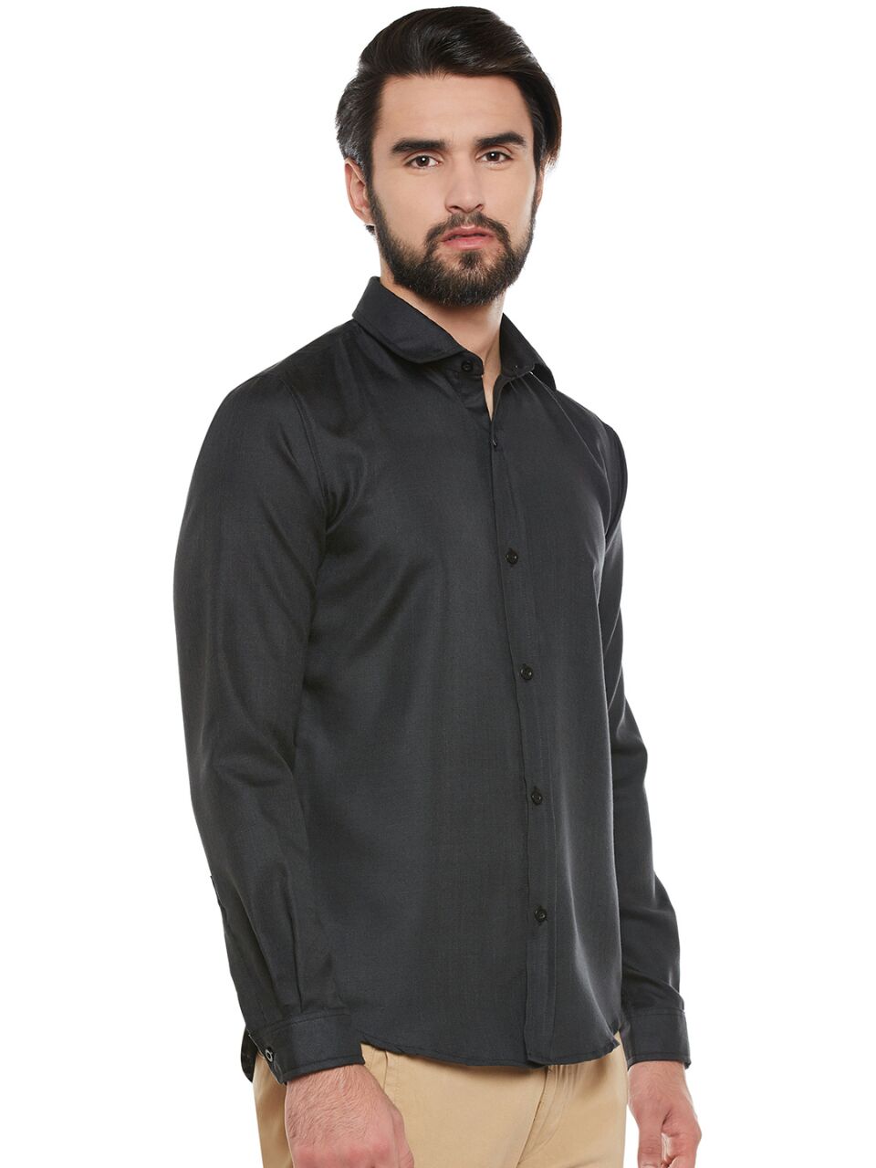 Buy JACARIO Men'S Black Regular Fit Casual Shirt Online @ ₹349 from ...