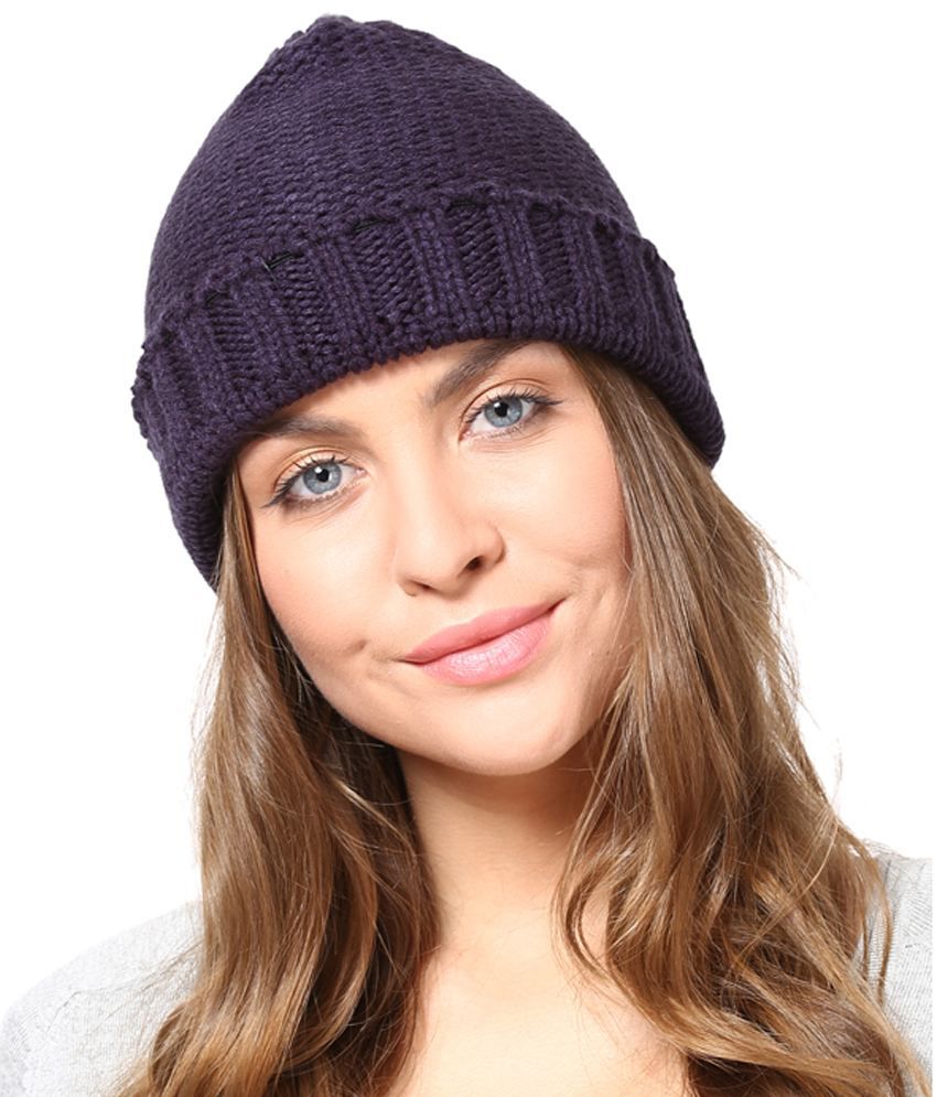 Buy Home Fantasy Purple Solid Cap For Women (prpl) Online @ ₹249 from ...