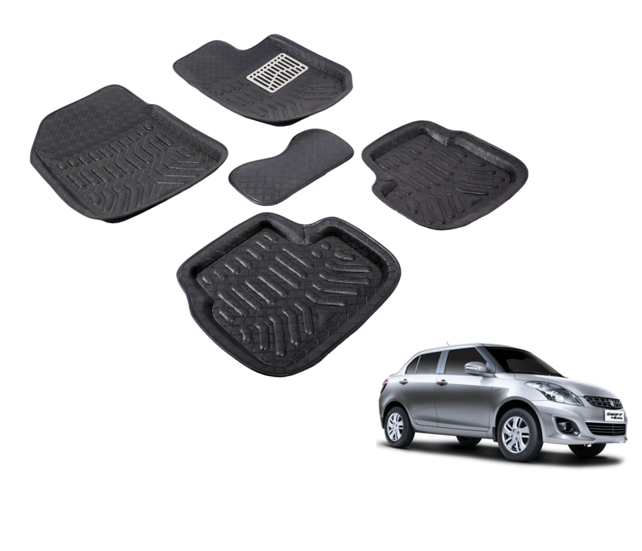 Buy Crafta 3D Car Foot Mats For Maruti Suzuki Swift Dzire New (Black ...