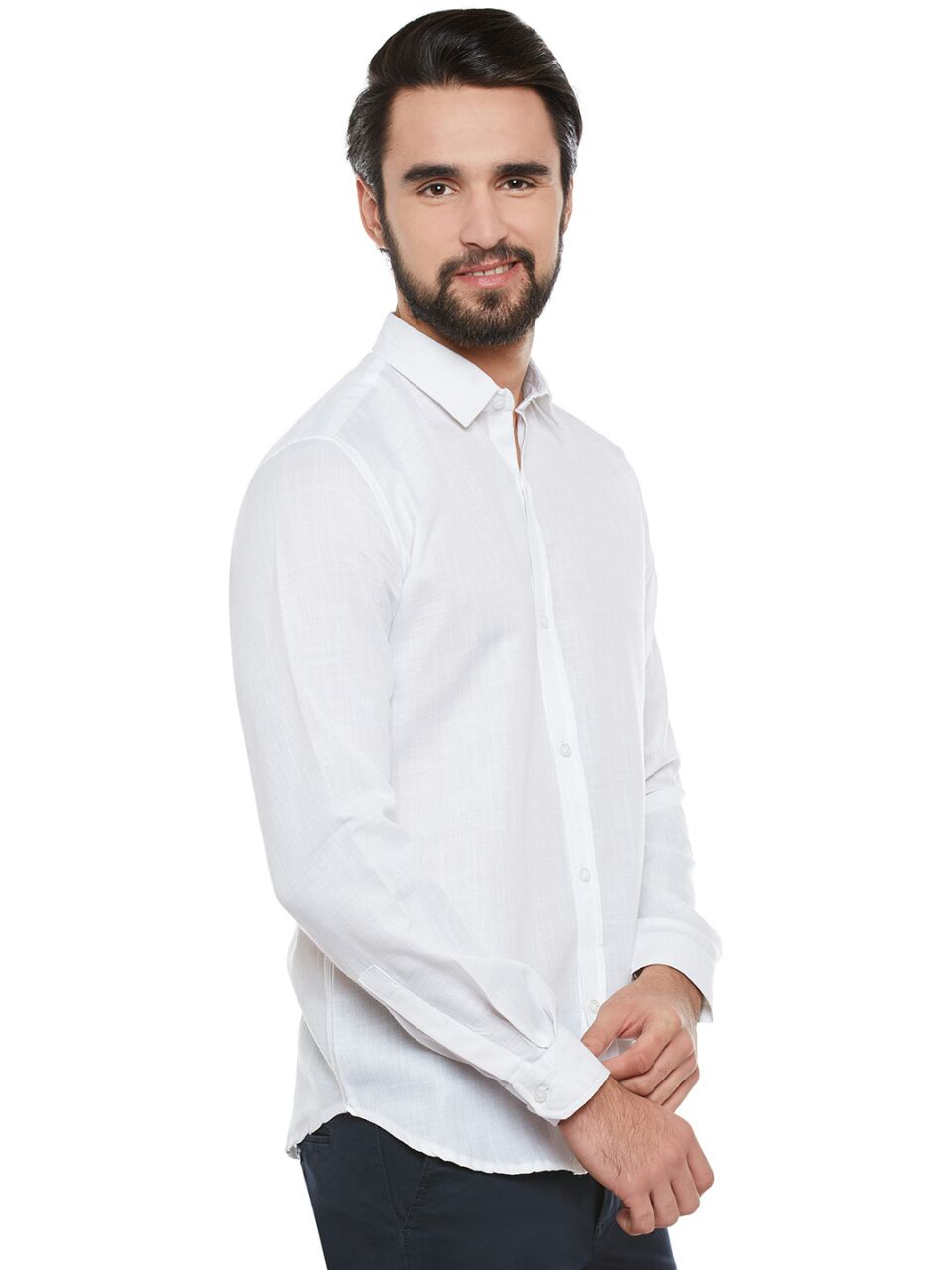 Buy JACARIO Men'S White Fit Casual Shirt Online @ ₹299 from ShopClues