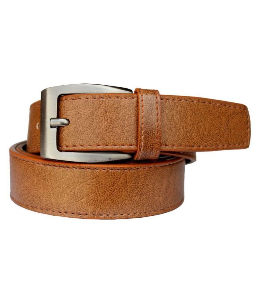 Buy Stylish Tan Faux Leather Belt ( up to 34 inches ) Online @ ₹139 ...