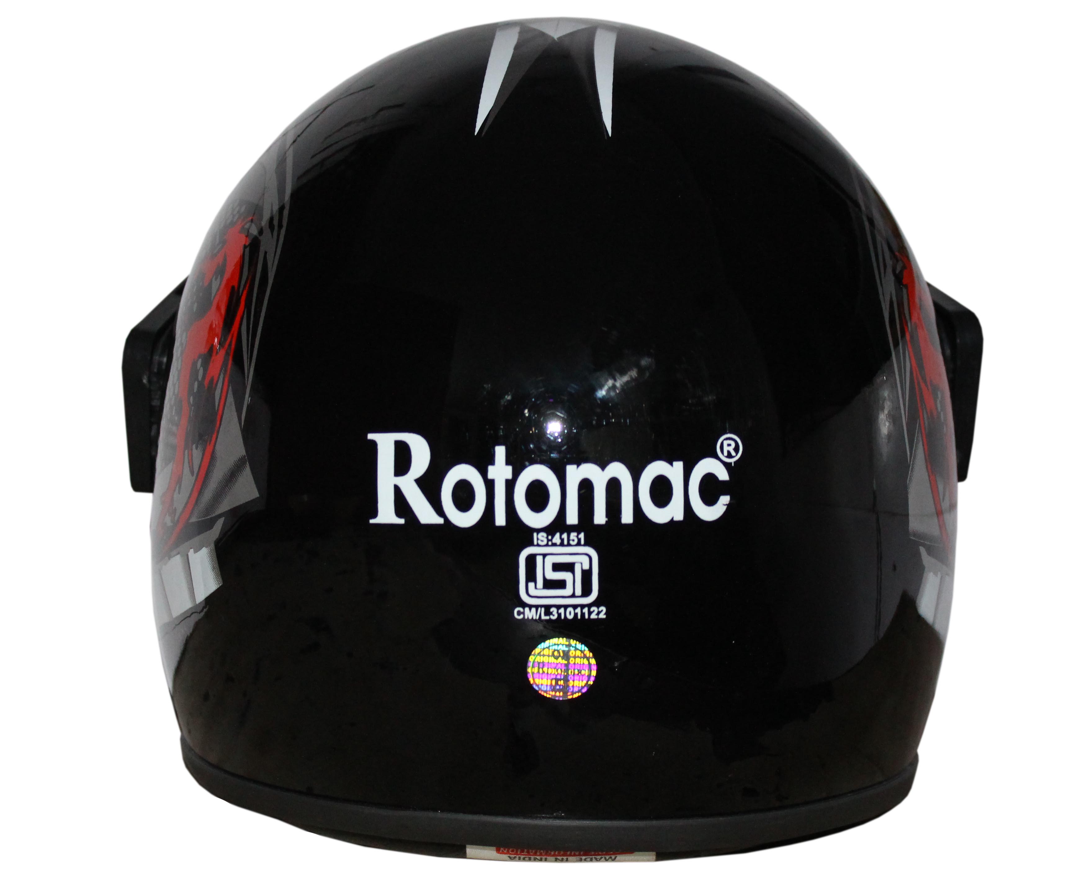 Buy Full Face ISI Mark Solid Plastic Helmet With Visor Online ₹499