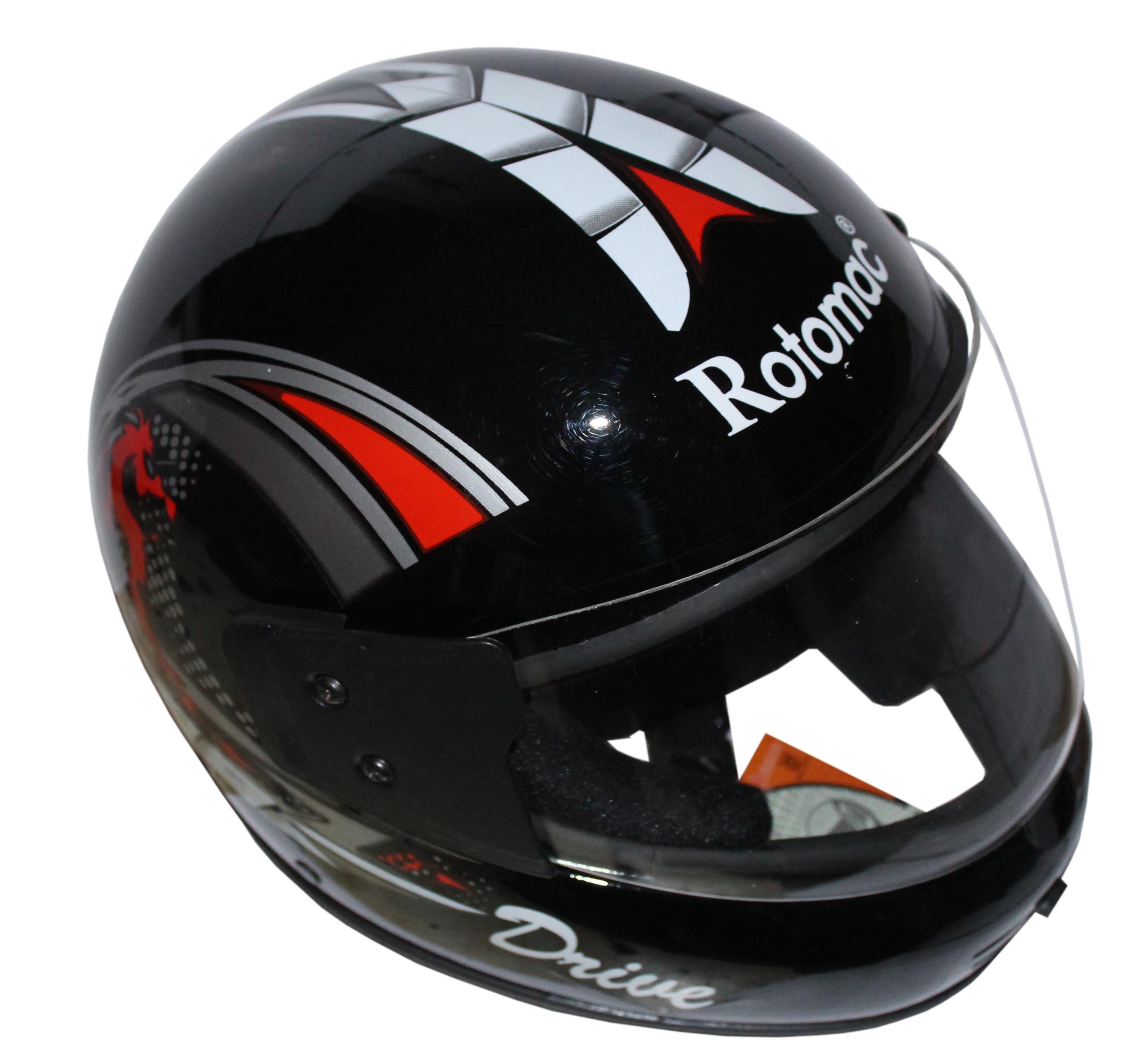 Buy Full Face ISI Mark Solid Plastic Helmet With Visor Online ₹499