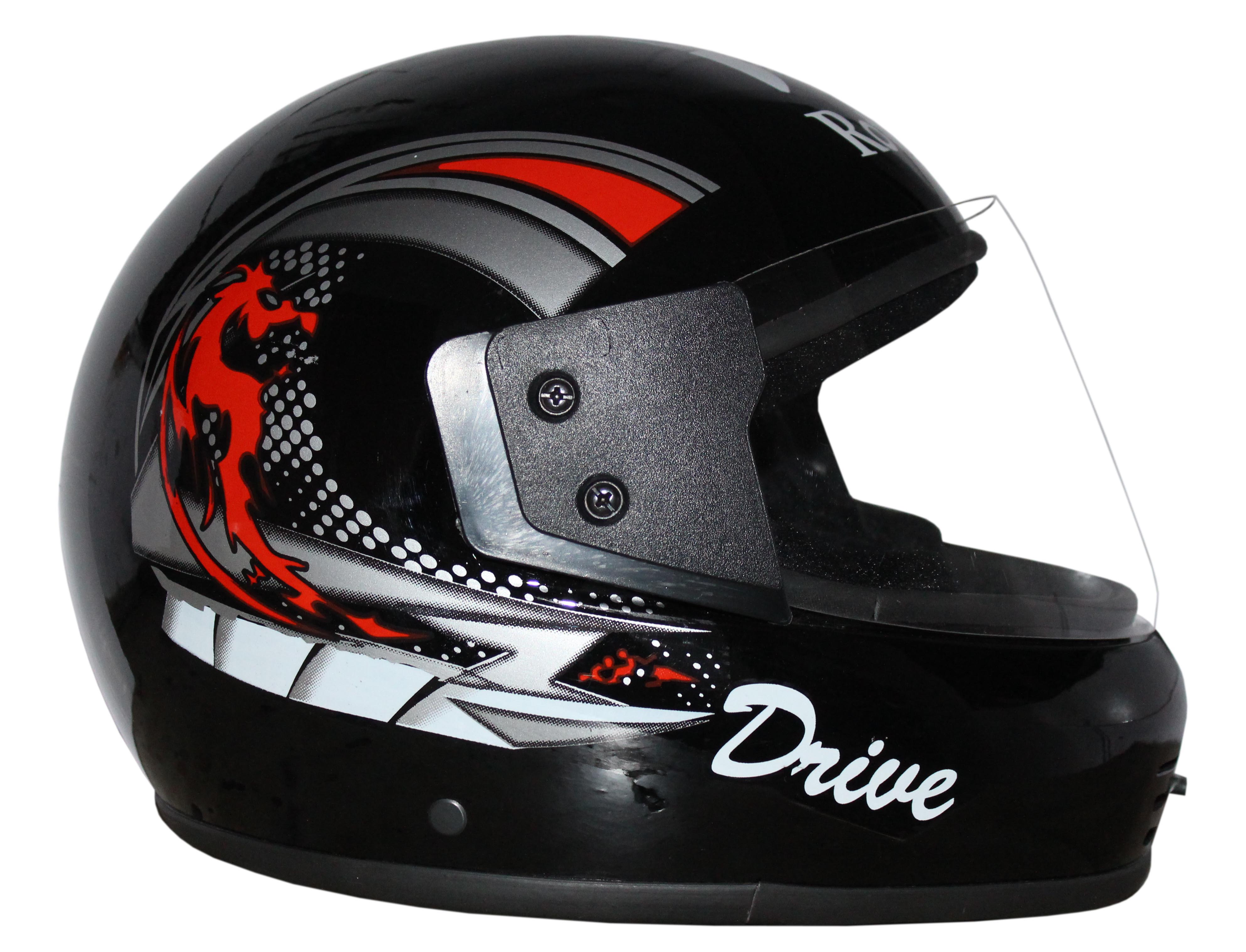 Buy Full Face ISI Mark Solid Plastic Helmet With Visor Online ₹499