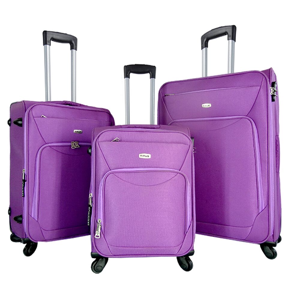 Timus Upbeat Spinner Wine 4 Wheel Strolley Suitcase For Travel Set Of 3