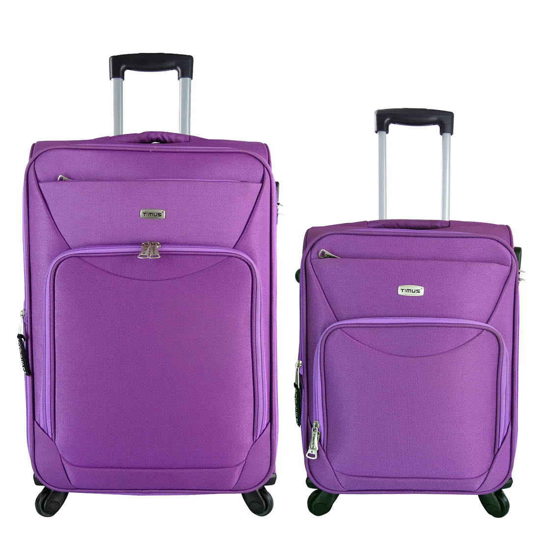 Timus Upbeat Spinner Wine 55 65 Cm 4 Wheel Trolley Expandable Cabin And Check In Luggage 24 Inch Purple