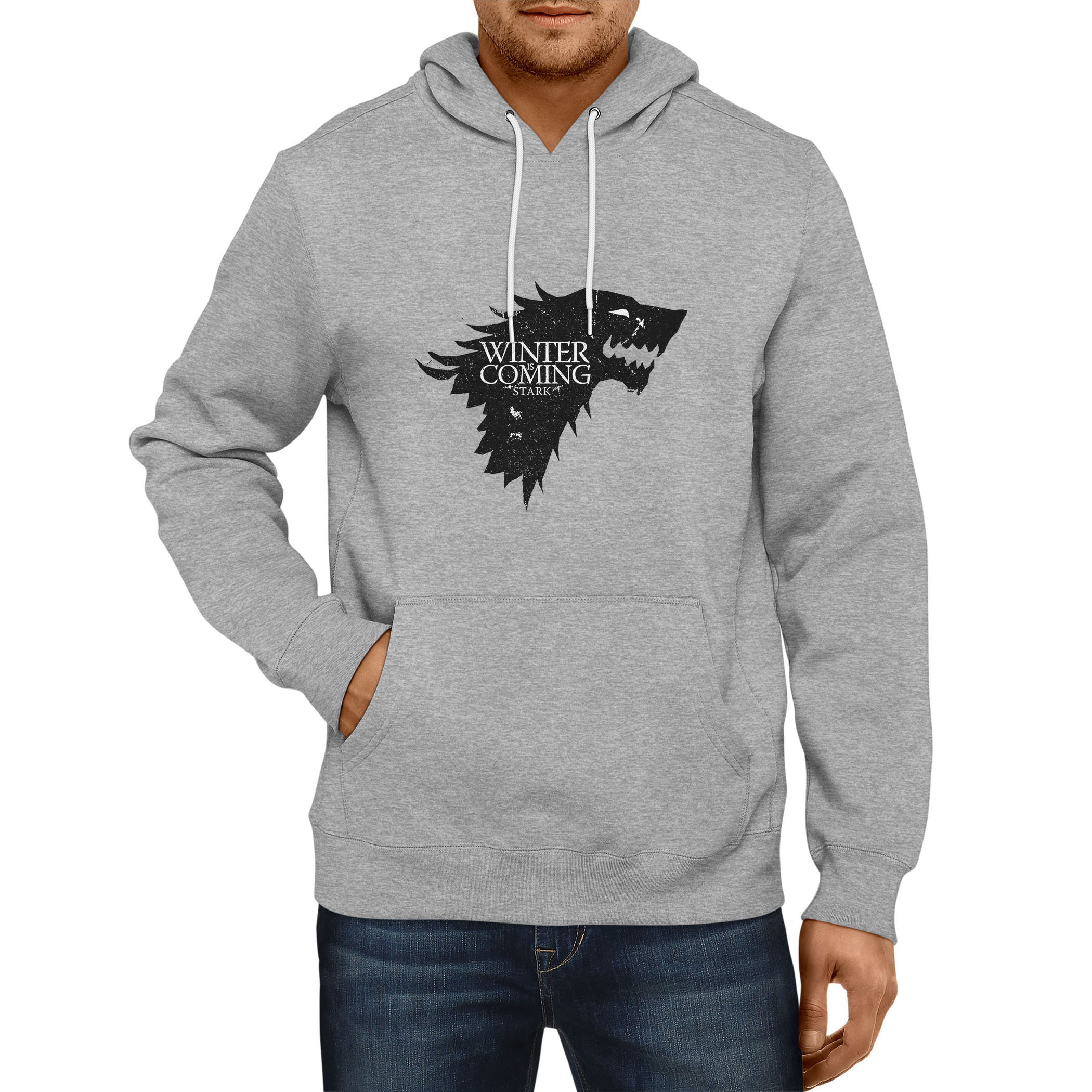 Buy Fan Art - Winter Is Coming Gray Hoodie Online @ ₹1499 from ShopClues