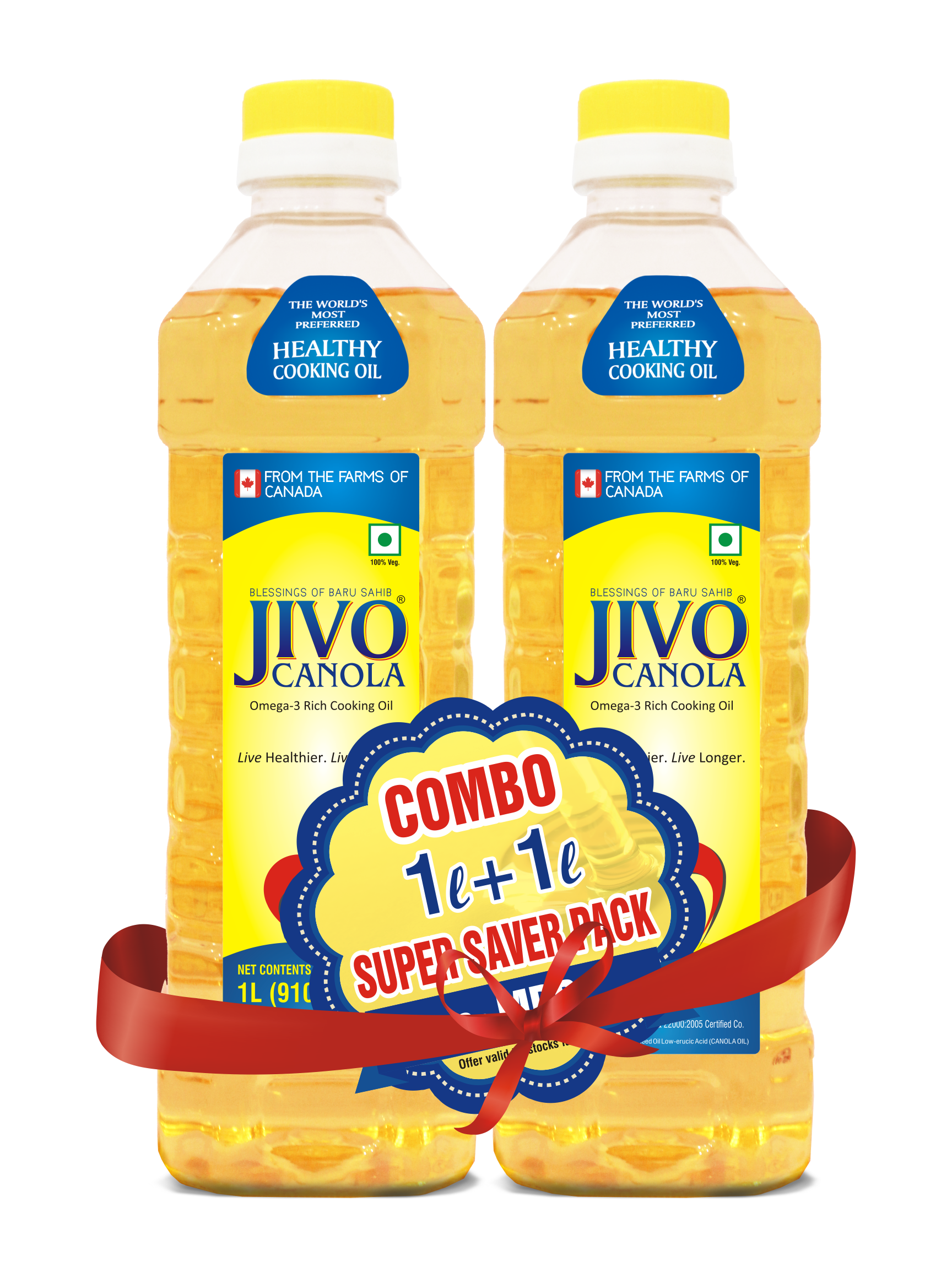 Buy Jivo Canola Refined Edible Oil 1+1 Liter Online ₹390 from ShopClues