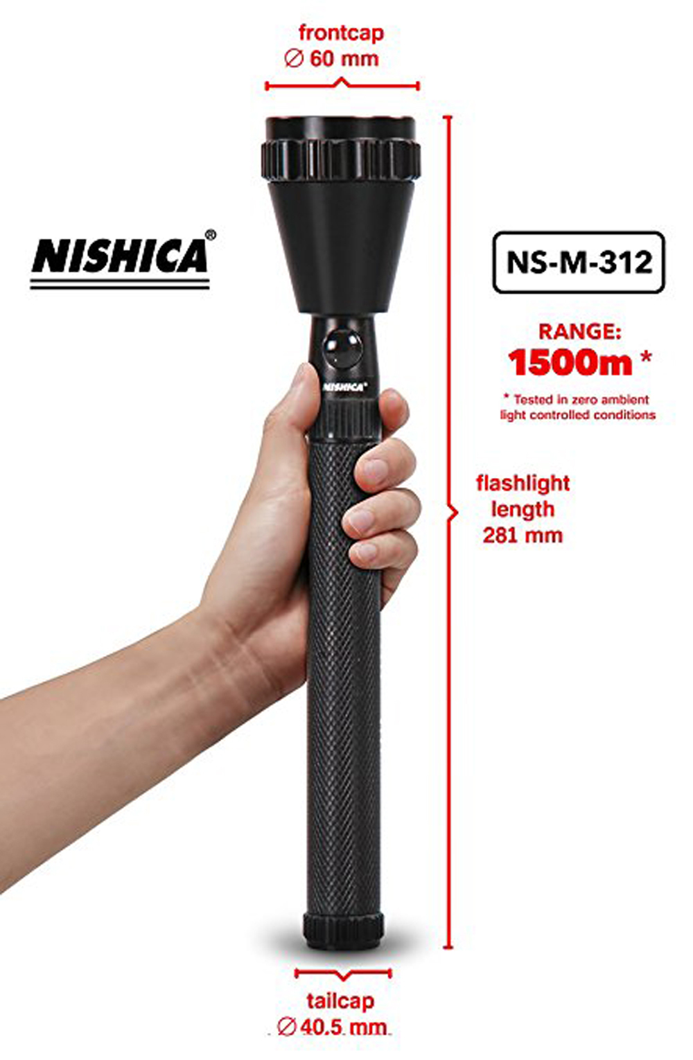 Buy NISHICA 1500 Meter Rechargeable LED Waterproof Industrial Security
