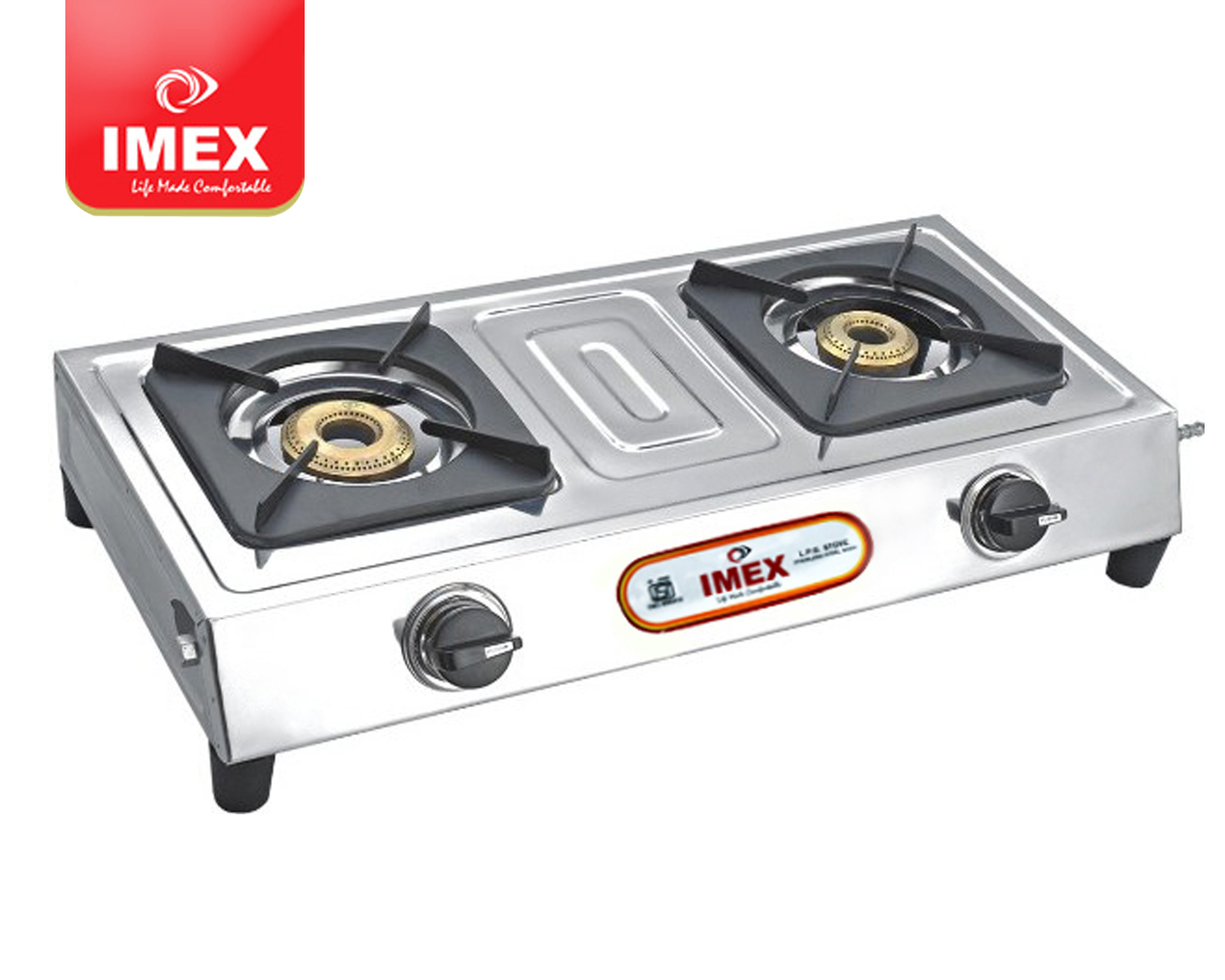 Imex Gas Stove 2 Burner Stainless Steel GSSS2M Nano at Best Prices