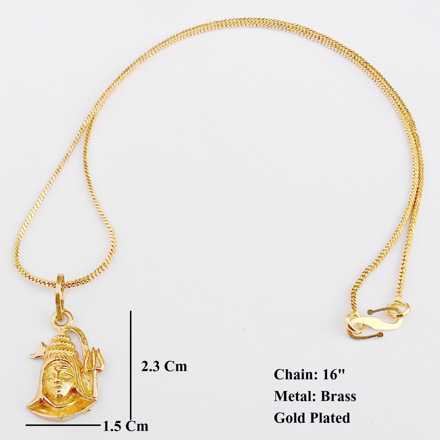 Buy Shiva Gold Plated Religious God Pendant with Chain for Men Women ...