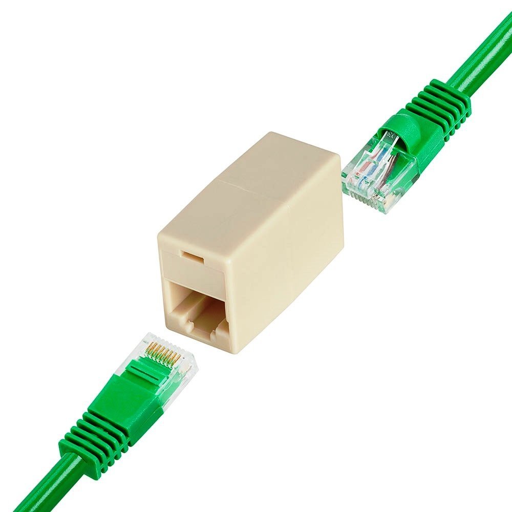 Rj45 Cat5 Cat5e Cat6 Network Cable Coupler Joiner Extender Plug 8 Pin