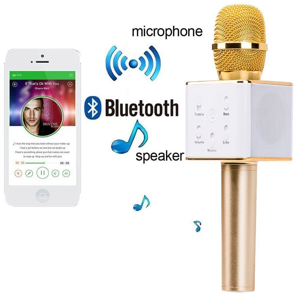 Buy Latest Wireless Karaoke Condenser Mic/Microphone with portable Bluetooth Speaker Online