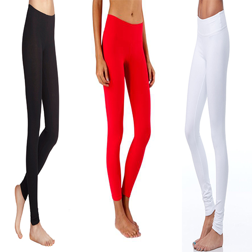 Buy Cotton Lycra Leggings for Women Combo (Pack of 3) red white and ...