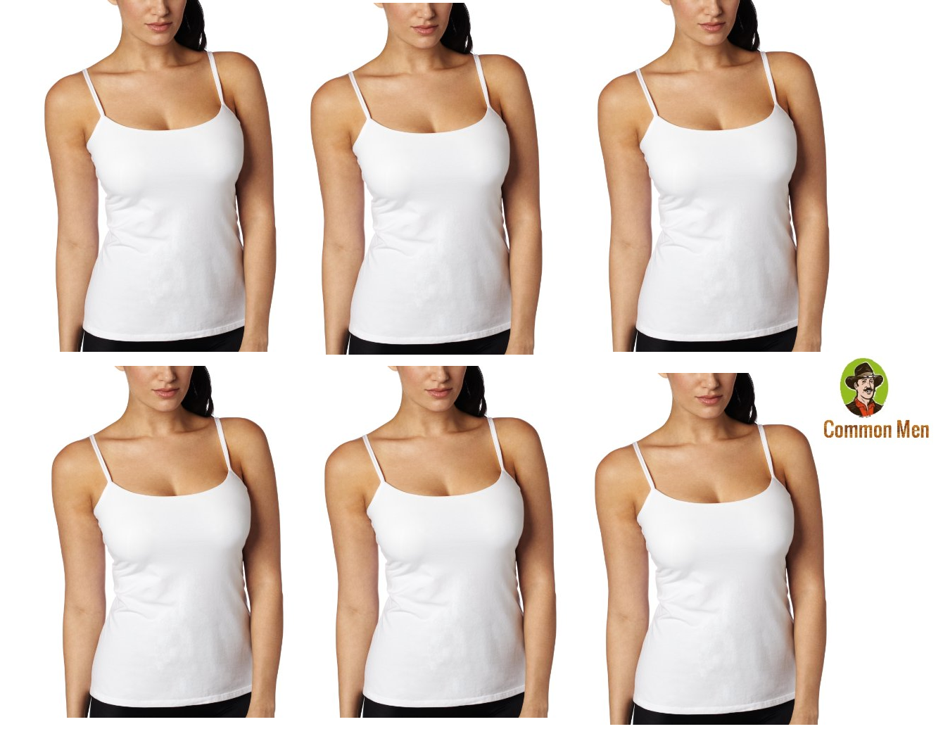 Buy (PACK OF 6) Common Men's Soft Cotton Camisole/Slip For Women ...