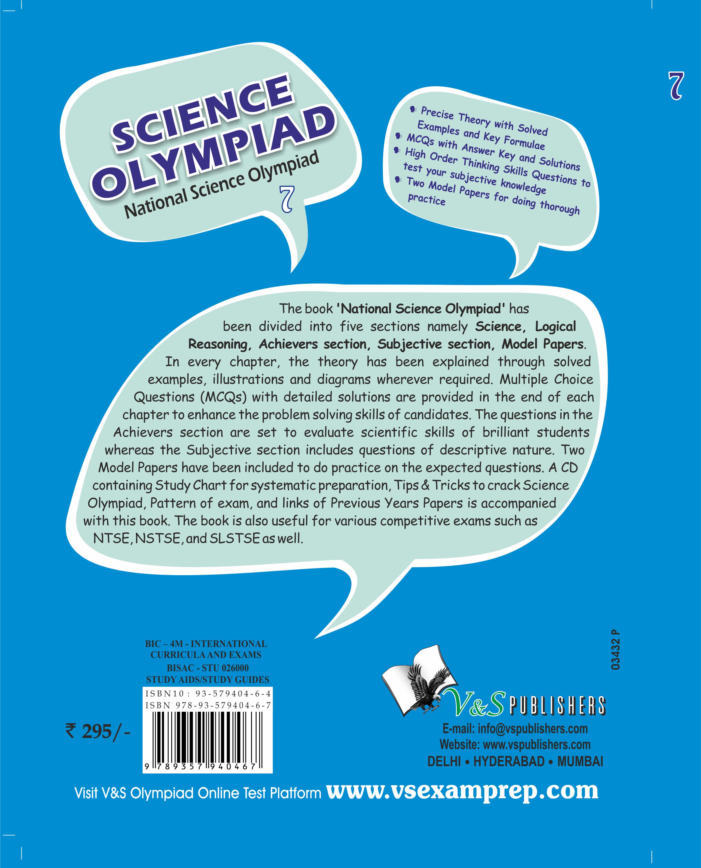 Buy NATIONAL SCIENCE OLYMPIAD CLASS 7 Online ₹266 from ShopClues