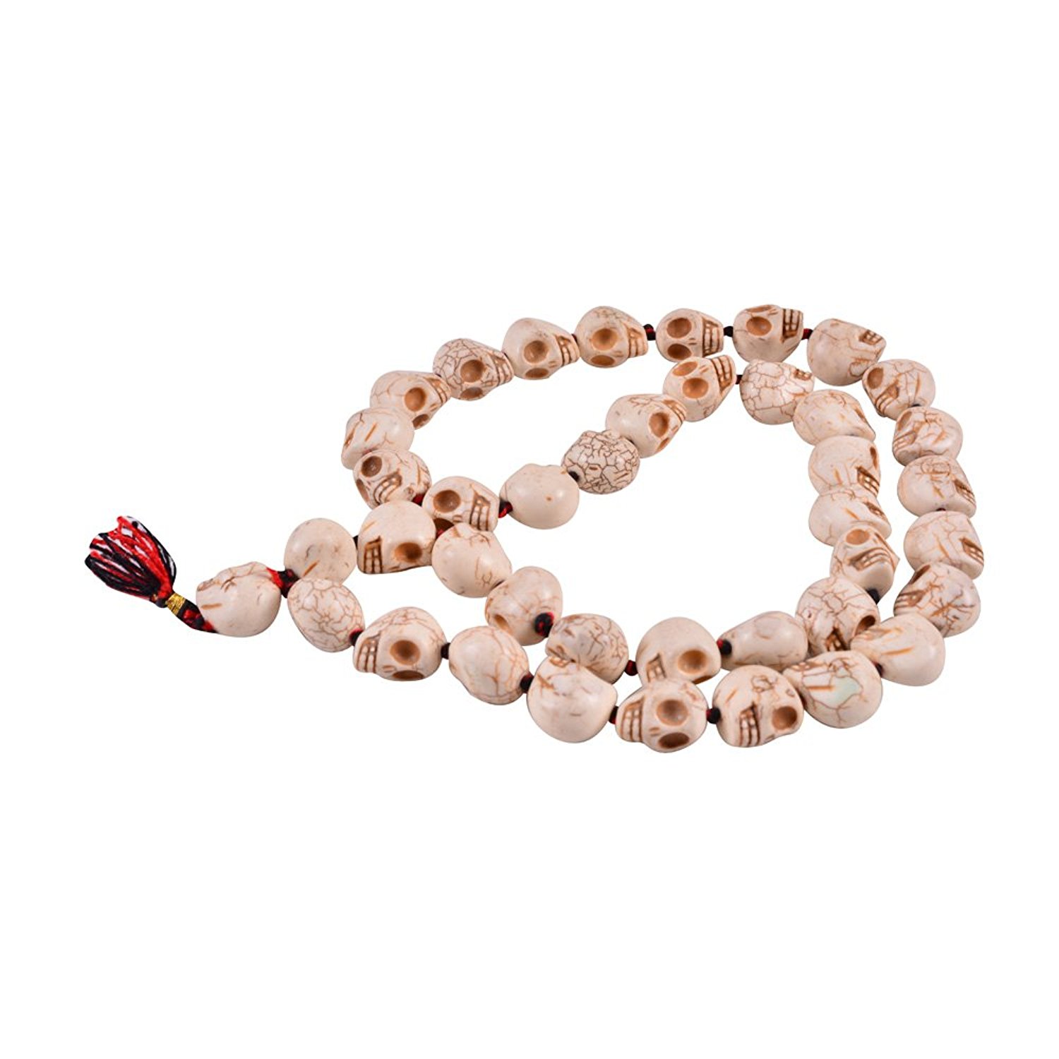 ROSAIRE crâne sculpté déesse KALI Nar Mund Mala 108 perles de