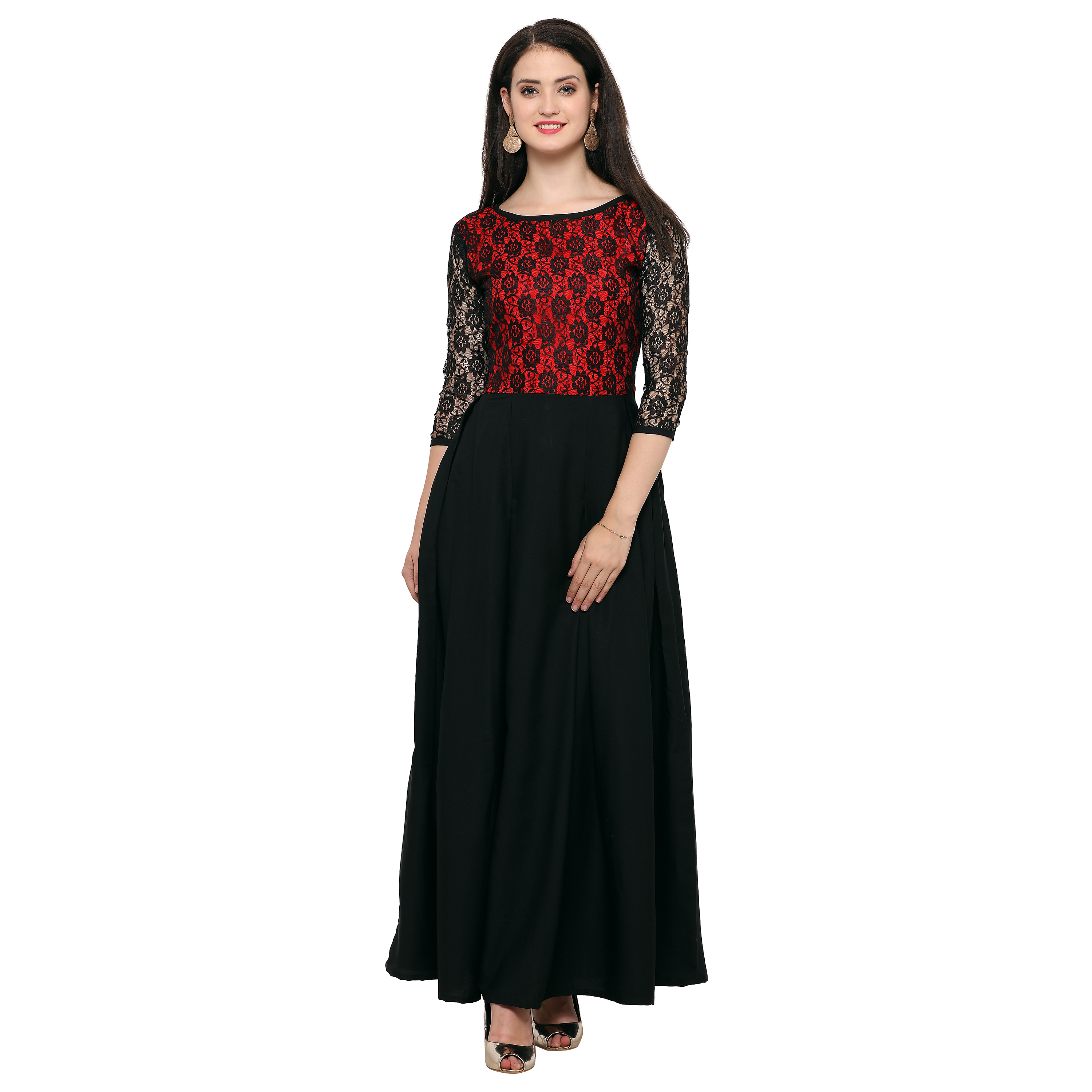 normal high neck frock design