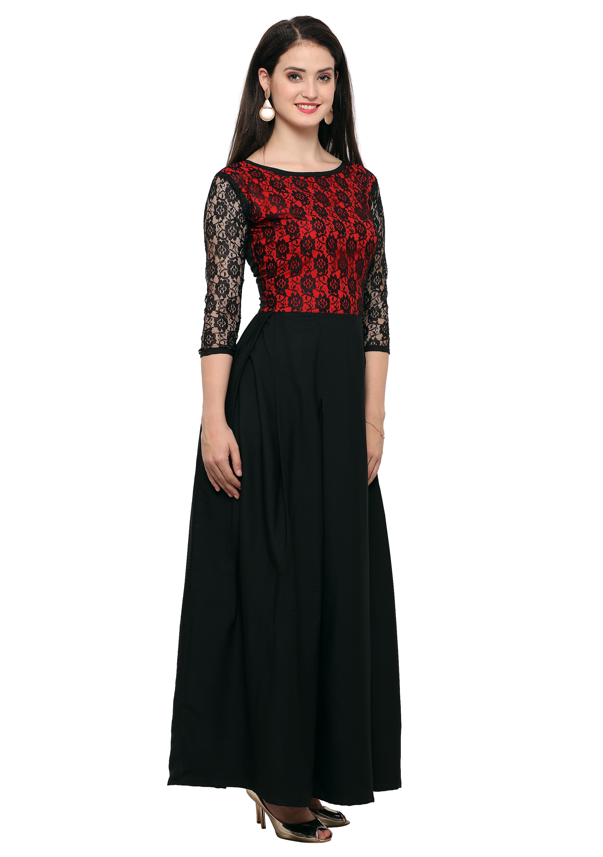 Buy Women's Maxi Red Dress Online @ ₹699 from ShopClues