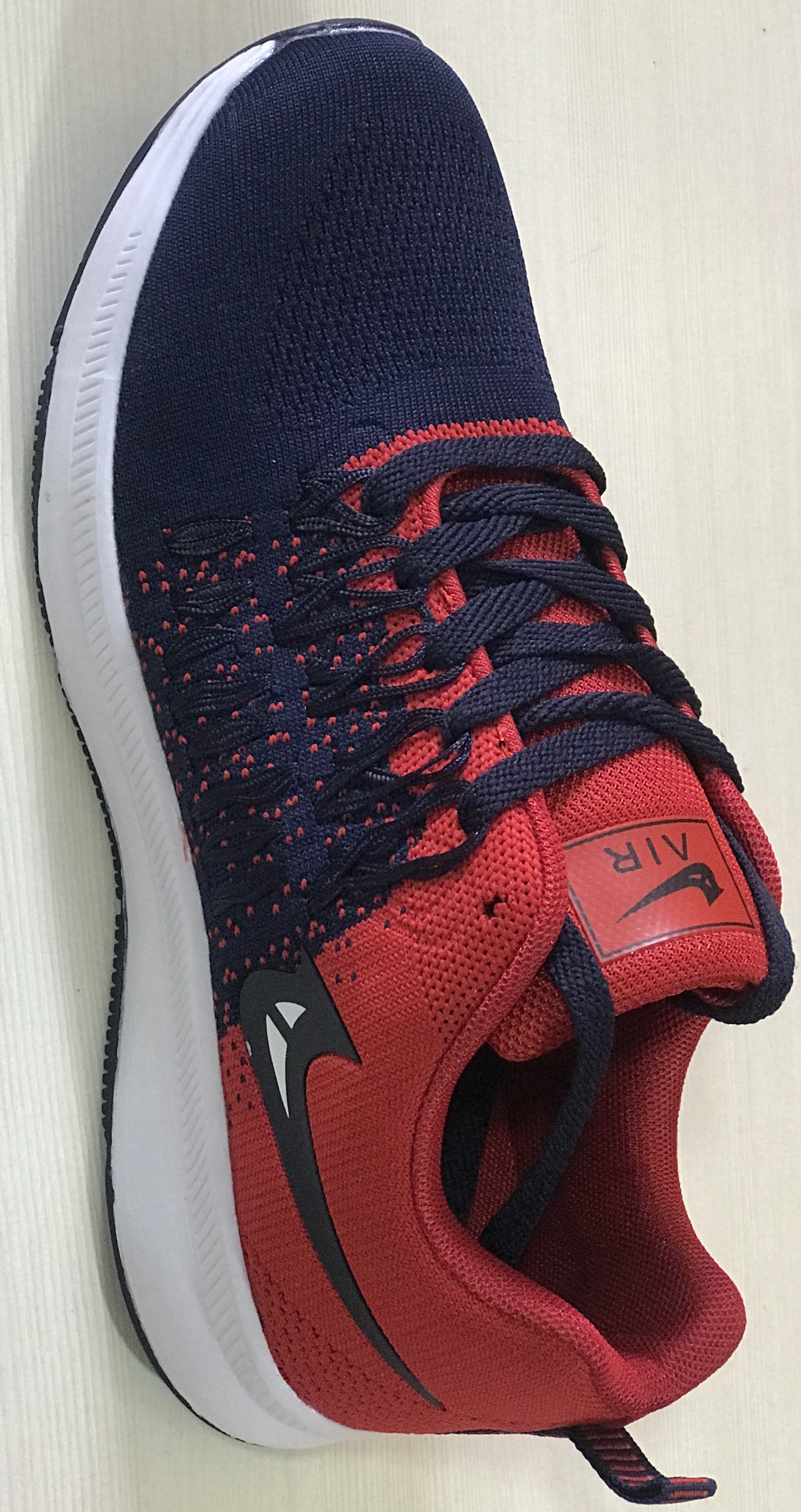 red blue shoes