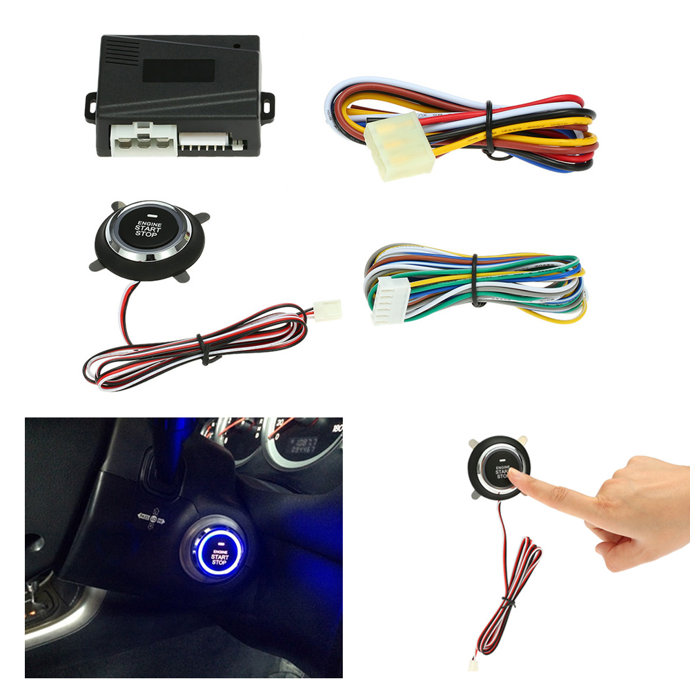 Buy Auto Car Alarm System Engine Starline Push Button Start Stop ...
