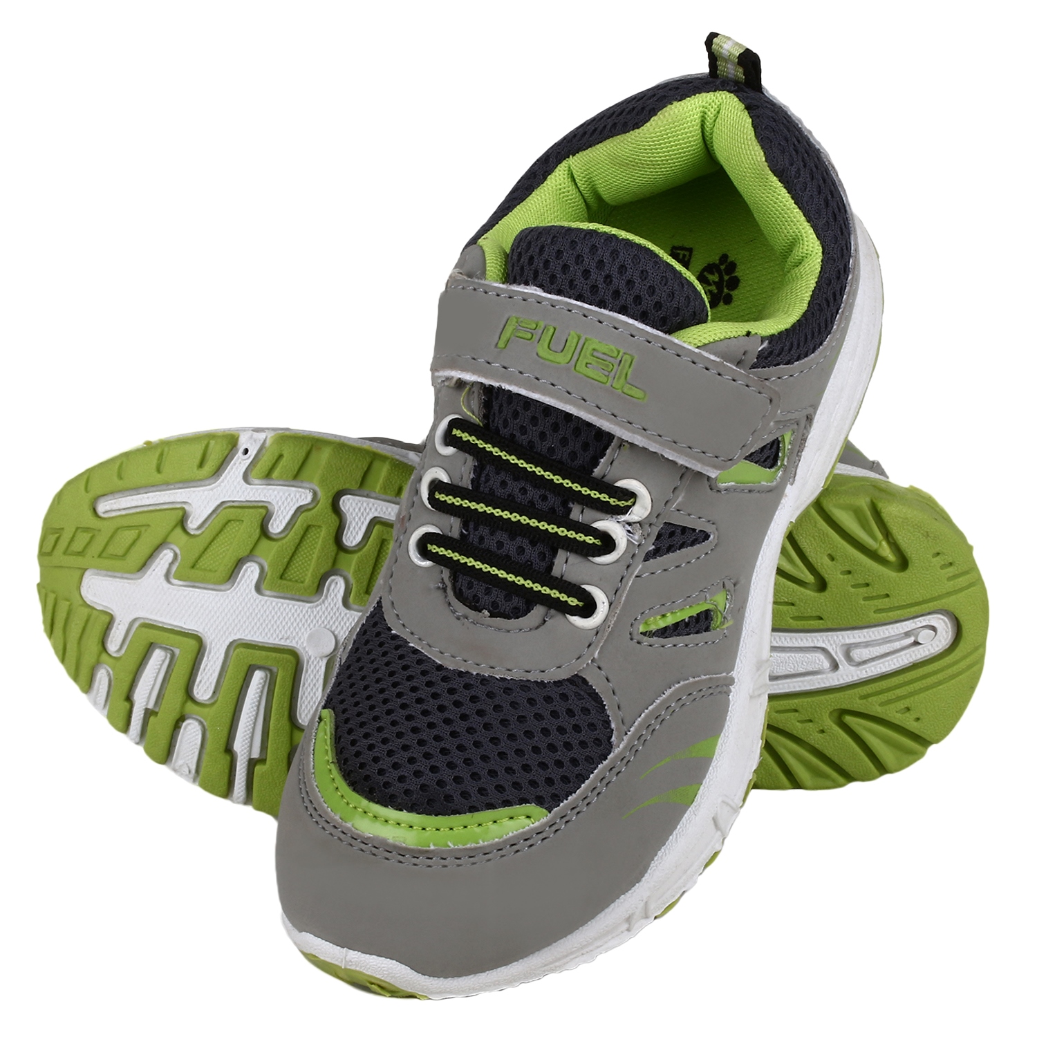 Buy Fuel Boys & Girls Velcro Running Shoes (Grey) Online ₹499 from