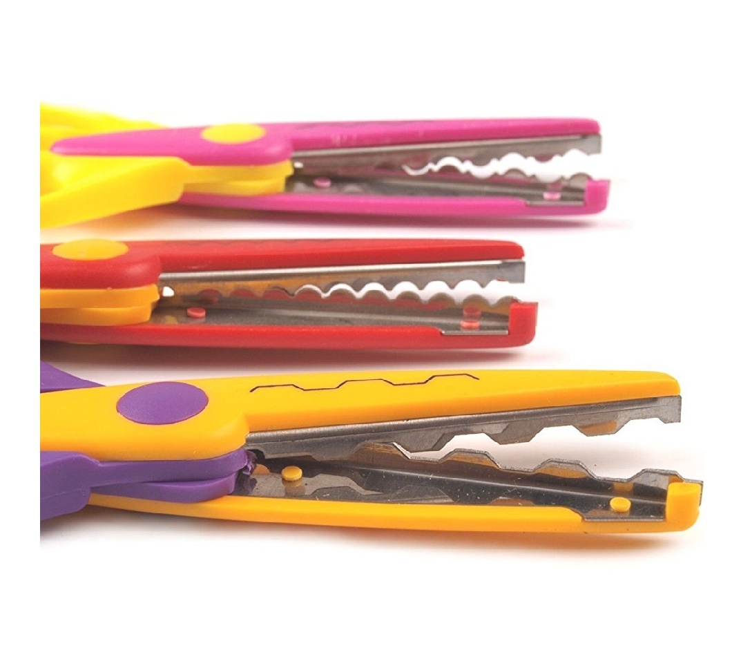 Buy 6 Pieces scissor set for art and craft zig zag paper shaper Online